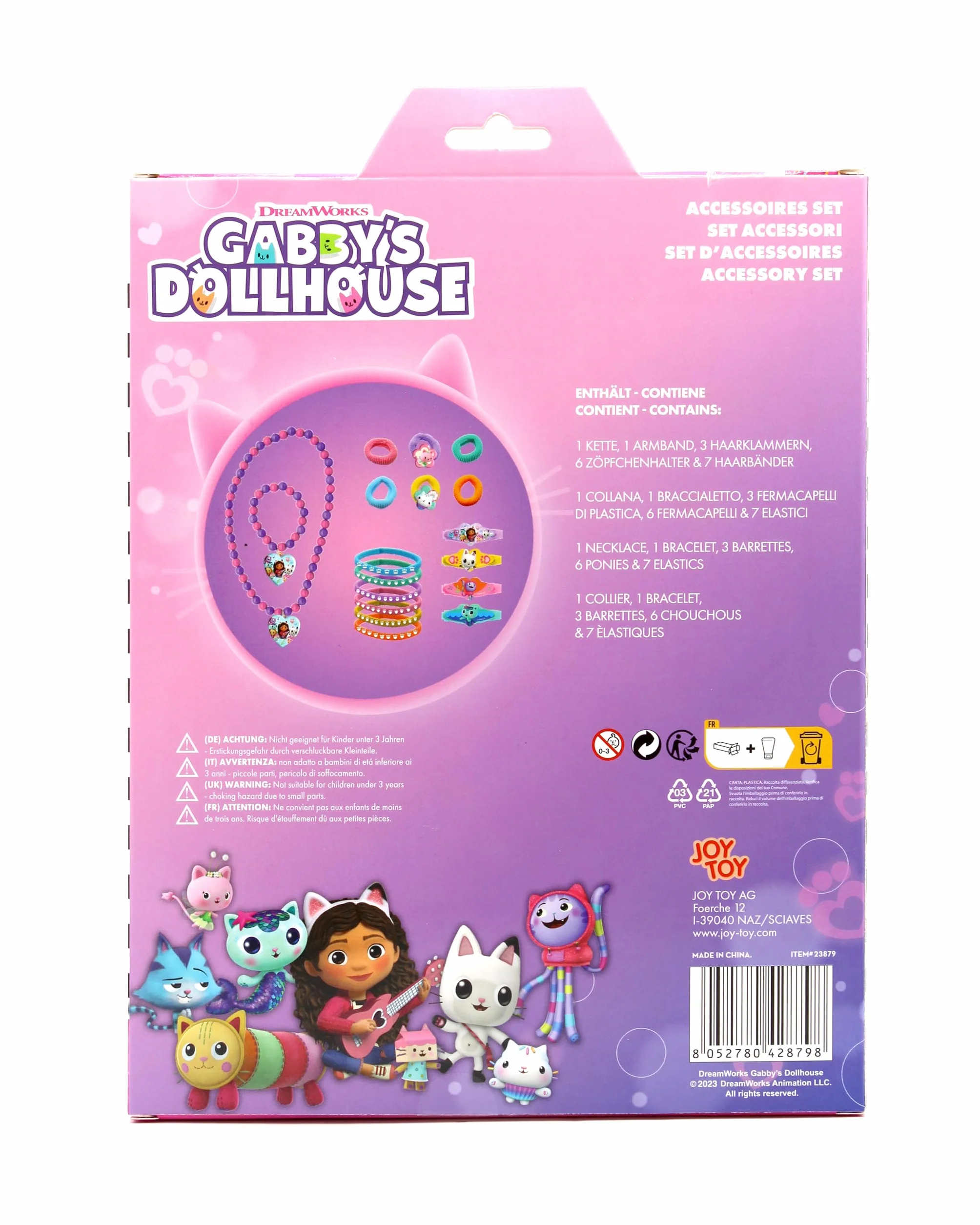 Joytoy Gabby's Dollhouse zestaw akcesoriów 18-częściowy - w opakowaniu prezentowym 18,5 x 2,5 x 26 cm
