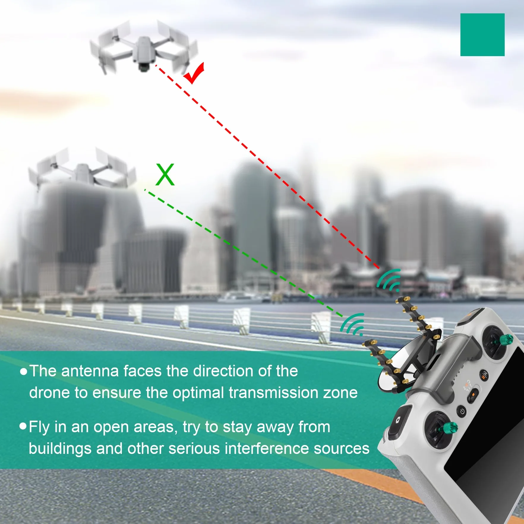 Dla DJI RC Przedłużacz anteny zdalnej Wzmacniacz sygnału Wzmacniacz anteny DJI MINI 3 Akcesoria