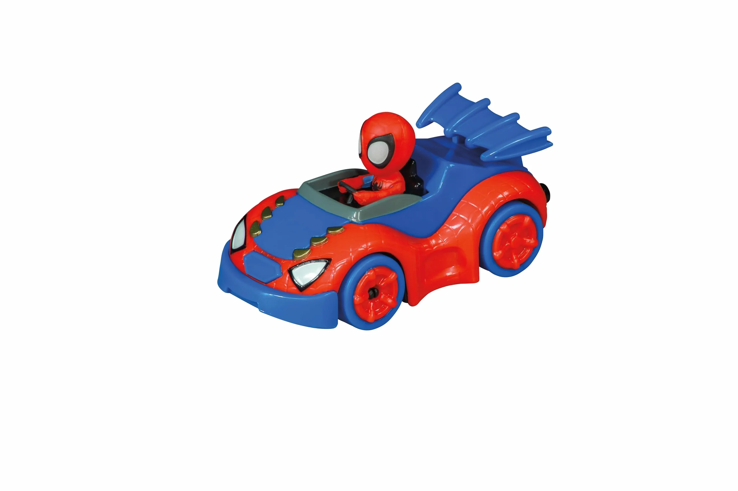 Carrera 20065032 Spidey pojazd w skali 1:50 ekscytujące przygody na torze wyścigowym wierne wzornictwo licencja Marvela w zestawie 1 pojazd gotowy do użycia i wielogodzinnej zabawy