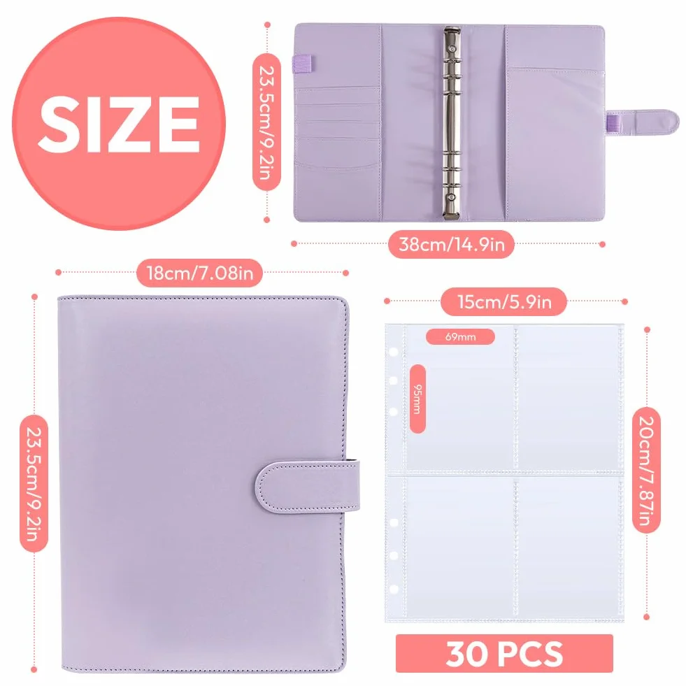 Kpop Binder A5 Photocard Holder 120 kieszeni Segregator PU Skóra Album Kolekcjonerski