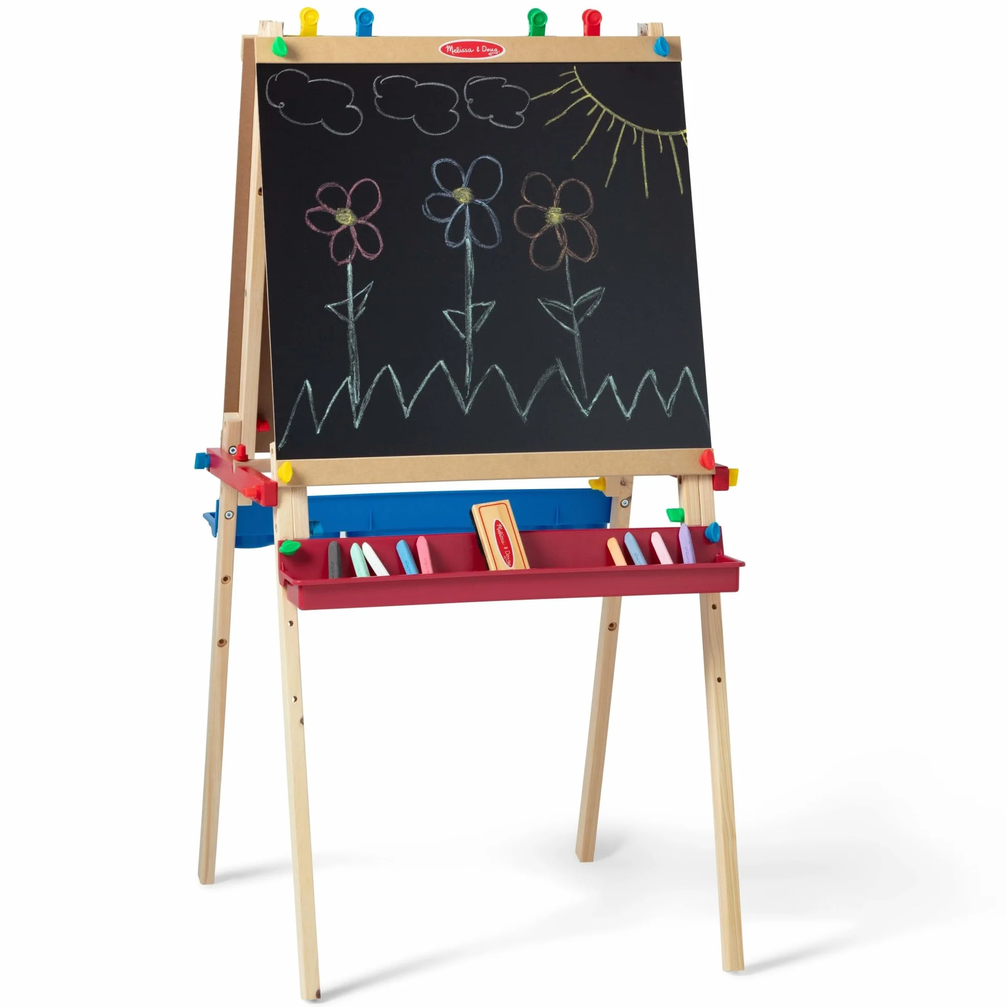 Melissa & Doug Luksusowa stojąca sztaluga, sztuka i rzemiosło - akcesoria artystyczne 3+, prezent dla chłopca lub dziewczynki