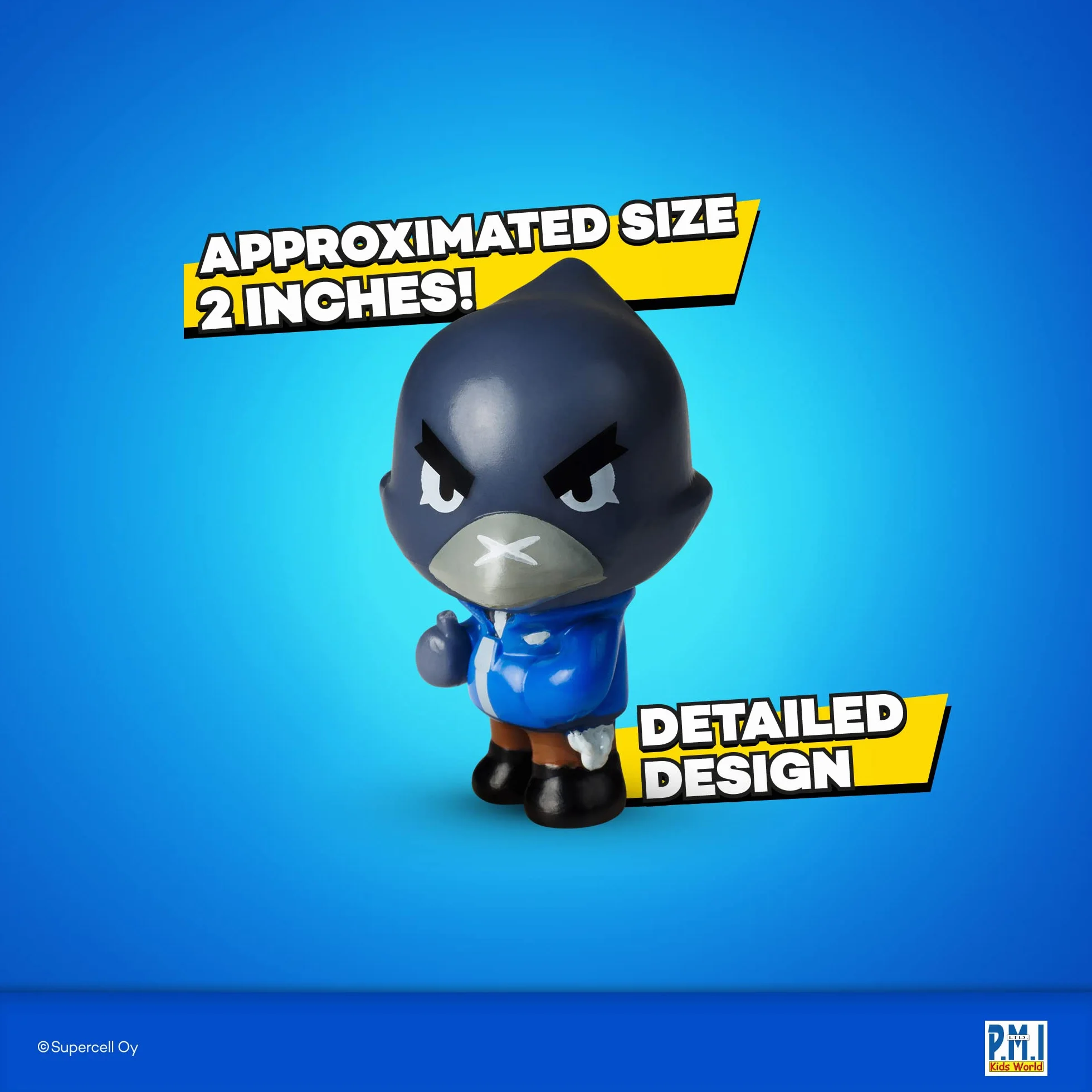 Brawl Stars Zestaw 8 mini figurek do kolekcjonowania | 2 tajemnicze postacie | 1 srebrna figurka | Figurki 5,1 cm | P.M.I. Oficjalnie licencjonowane zabawki | Supercell | Prezent dla graczy