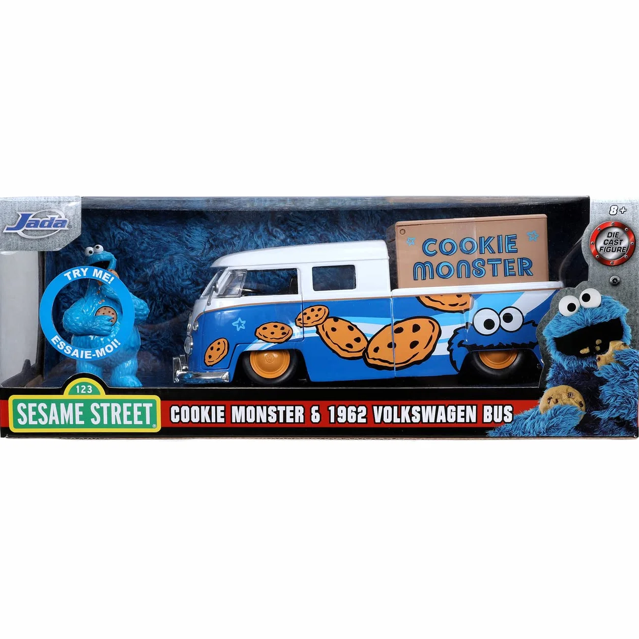 Jada 31751 1:24 HWR 1963 VW autobus mówiący potwór figurka kolekcjonerska miniaturowy samochód niebieski