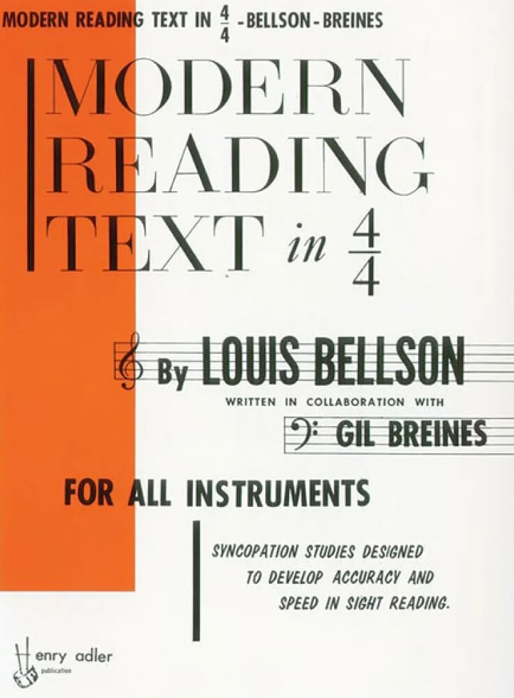 Louis bellson & gil breines : modern reading text in 4/4: Syncoptation studies designed to develop accuracy and speed in sight reading