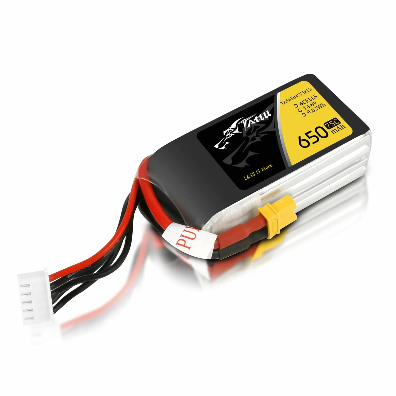 TATTU 4S lipo 650 mAh 4S1P 75C 14.8V Lipo Pack akumulator z wtyczką XT30 do drona UAV RC Quadrocopter Multirotor FPV 150 rozmiar