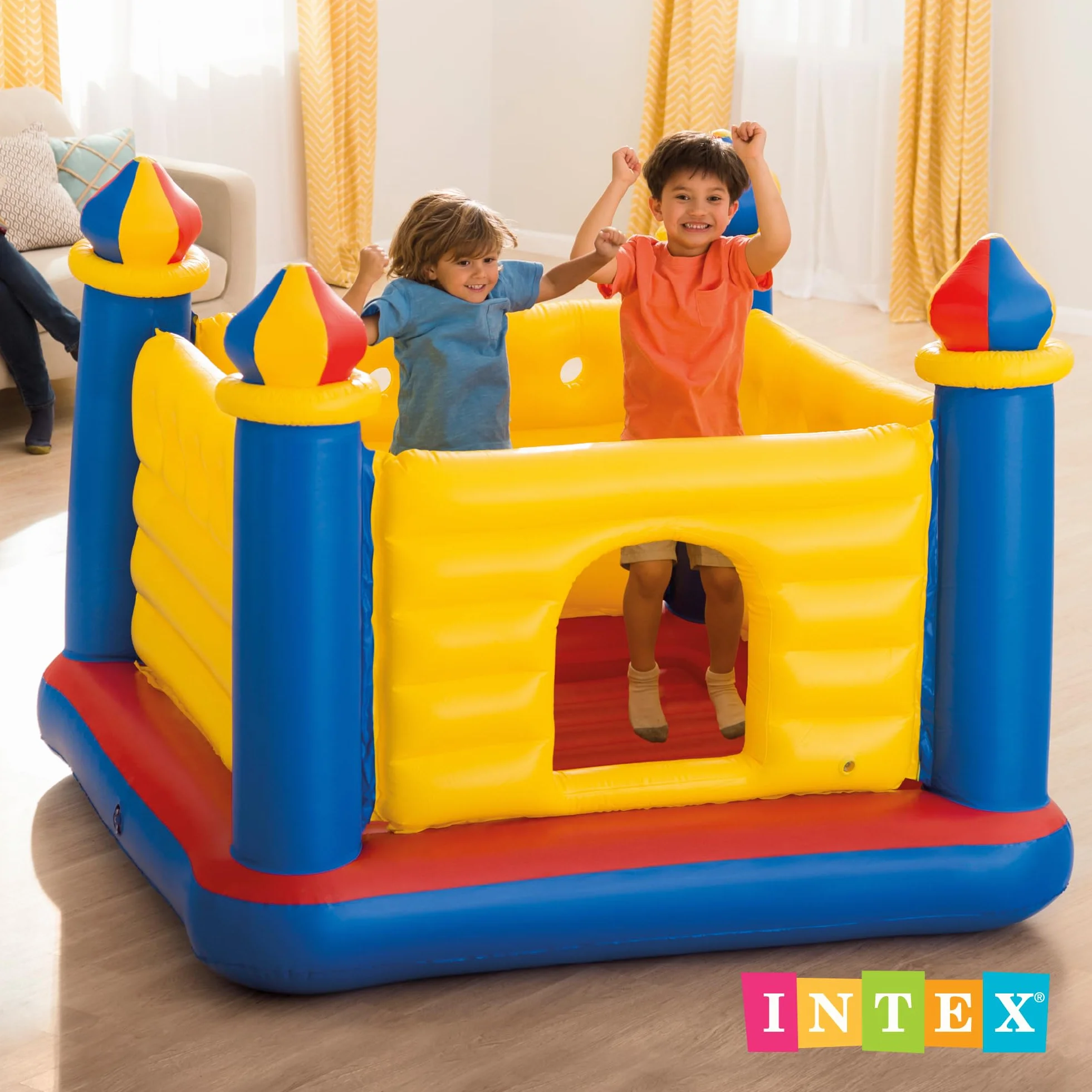 Intex 48259NP Jump-O-Lene Castle Bouncer nadmuchiwany zamek dmuchany, 175 x 175 x 135 cm
