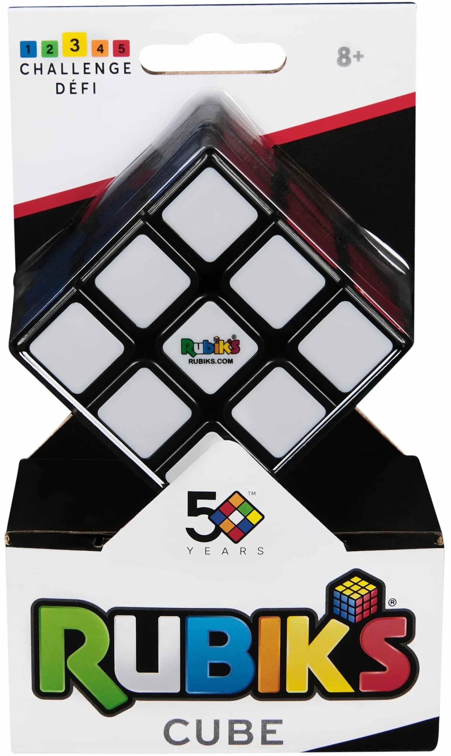 RUBIK'S CUBE 3X3 - Kolorowa gra puzzli Rubik's 3X3 - Puzzle 3x3 Oryginalne dopasowanie kolorów - Klasyczny Cube Problem z 1 przewodnikiem - 6063968 - Zabawka dla dzieci 8 lat i +