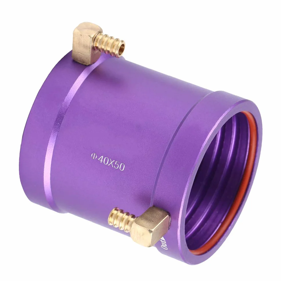 RC metalowa kurtka chłodząca wodę, 40 mm rozpraszanie ciepła woda chłodzenie M5 kurtka RC łódź chłodzona wodą adapter gwintowany zestaw akcesoriów do silnika łodzi 4074 4082 RC, fioletowa