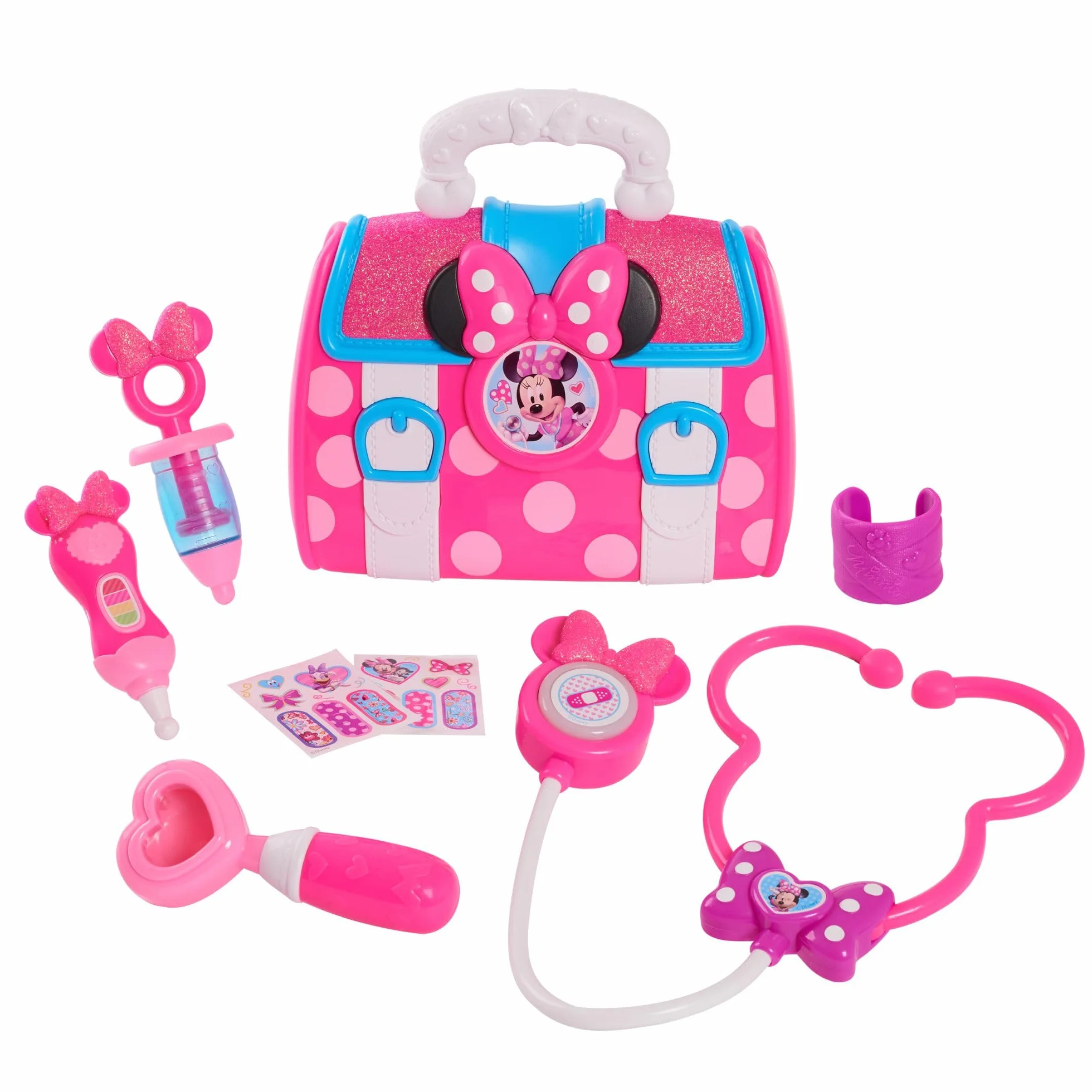 Disney Junior's Minnie Mouse Bow-Care zestaw toreb lekarskich, przebieranie się i udawanie, zabawka dla fanów, dziewcząt, dzieci w wieku od 3 lat