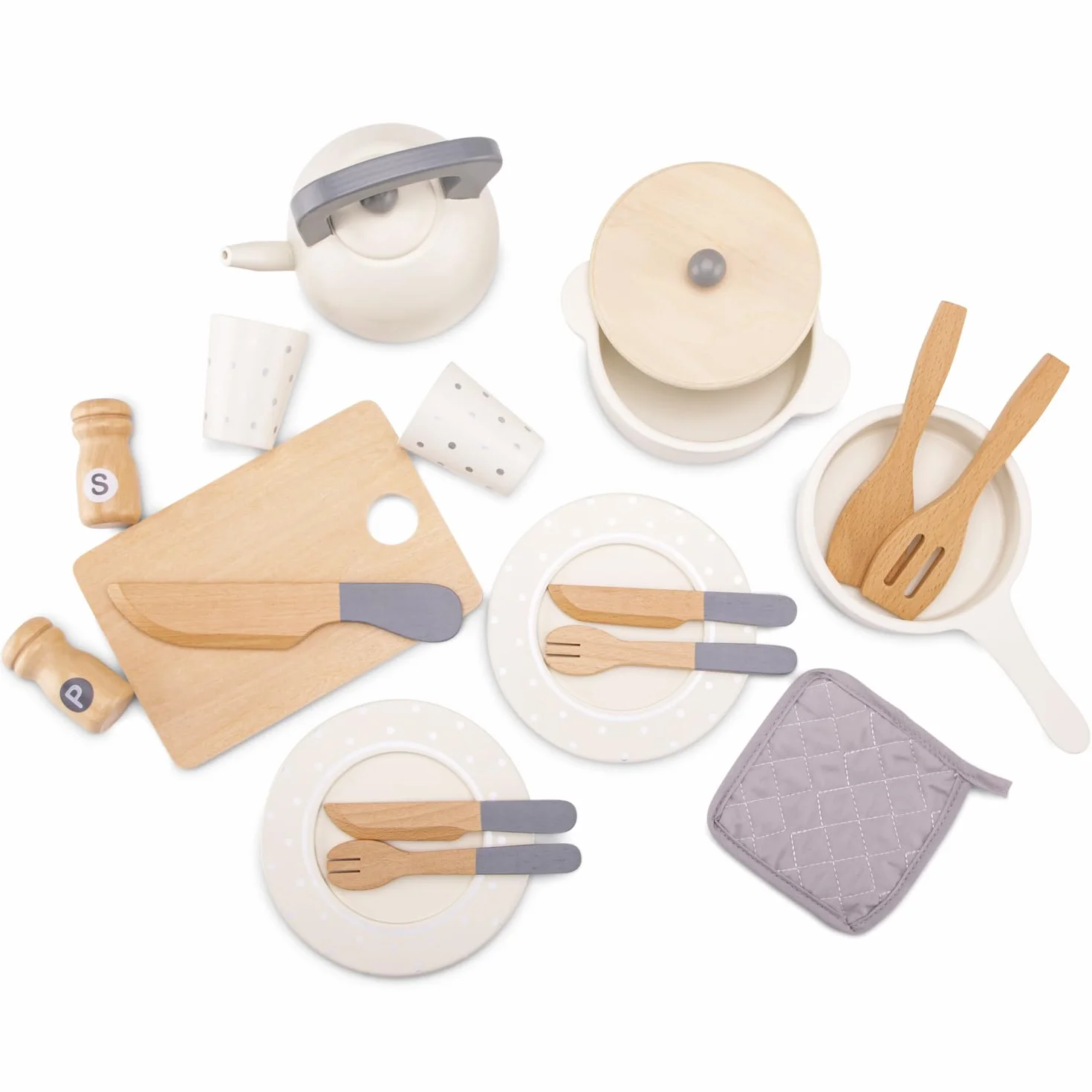 New Classic Toys Drewniana zastawa stołowa (10615)