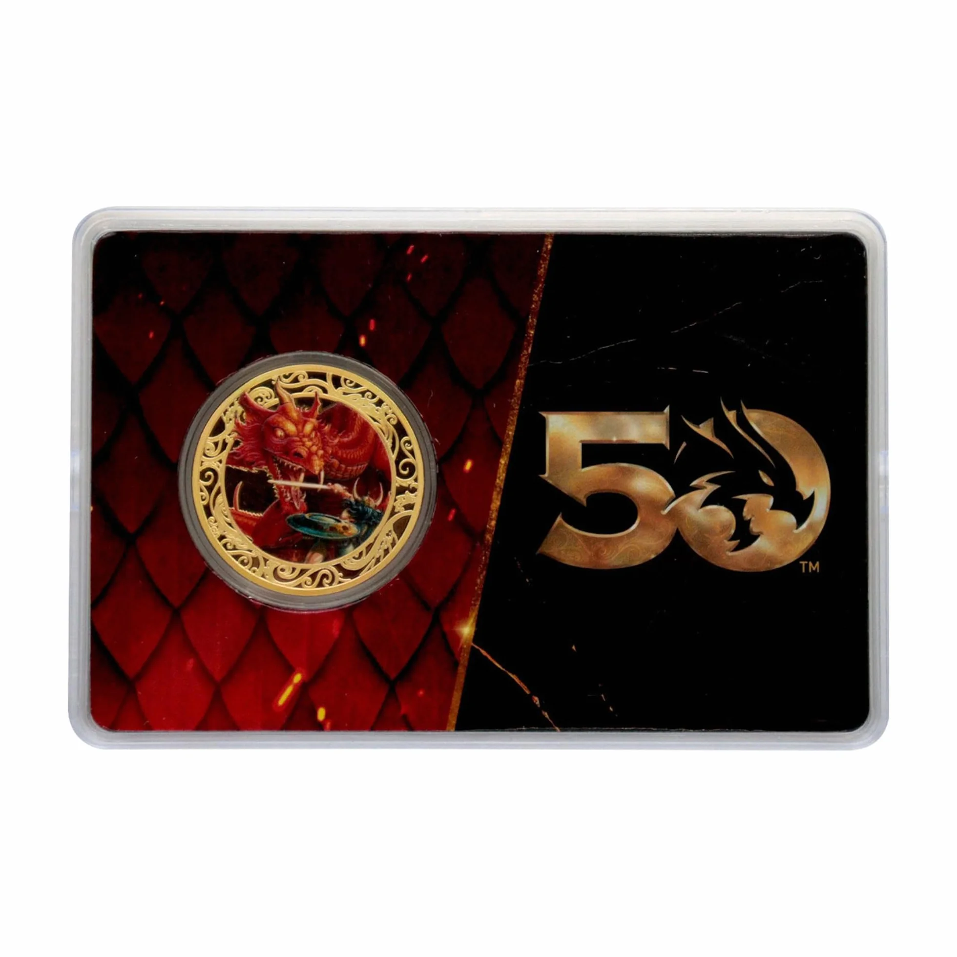 Dungeons & Dragons - 50th Anniversary 24k Gold Plated Coin With Colour Print