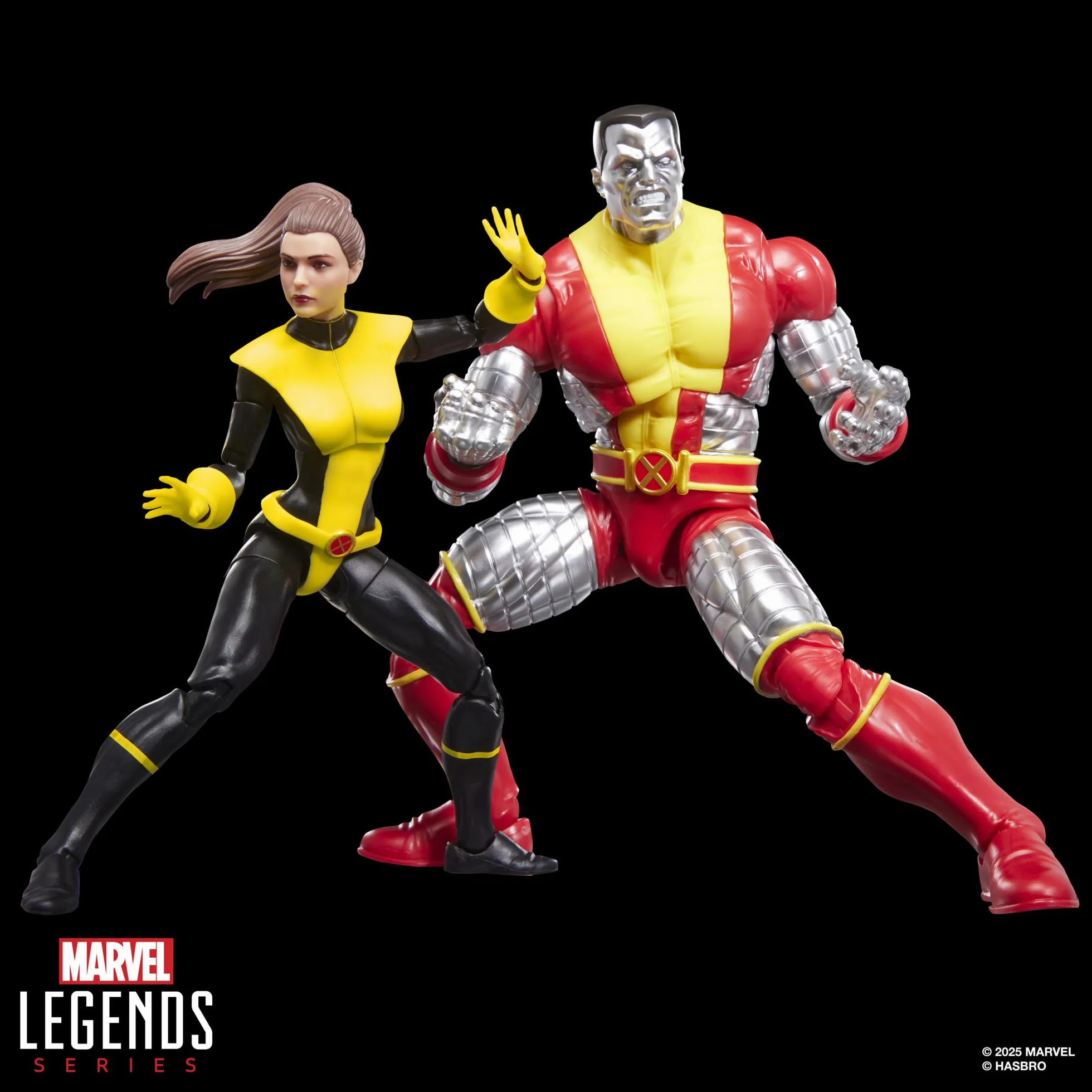 Dwupak Kitty Pryde i Colossus Marvela ze świata X-Men z serii Marvel Legends, dwie 15-centymetrowe figurki kolekcjonerskie inspirowane komiksami Astonishing X-Men