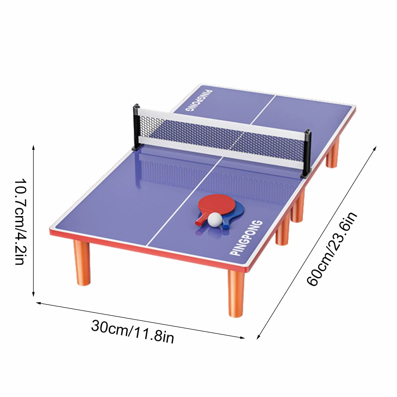 Small Ping Pong Table Set, Compact Ping Pong Table, Foldable Ping Pong Table, Weatherproof Stable Table Tennis Tables, Multi Games Table, Easy To Use, Portable for Kids Adults Game Rooms