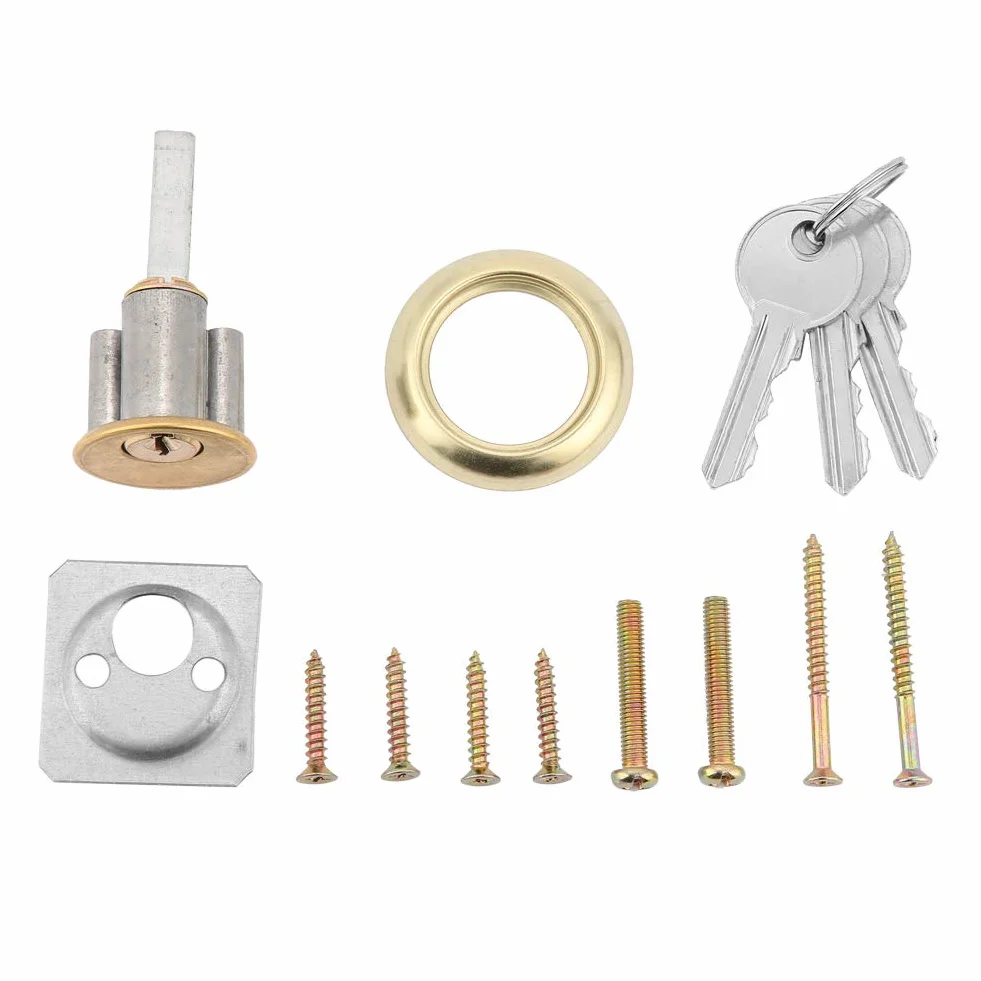Dead Lock Dead Bolt Lock Red Metal Heavy Duty Blokada Bezpieczeństwa Dead Bolt Lock z Kluczami do Drzwi Przednich Red