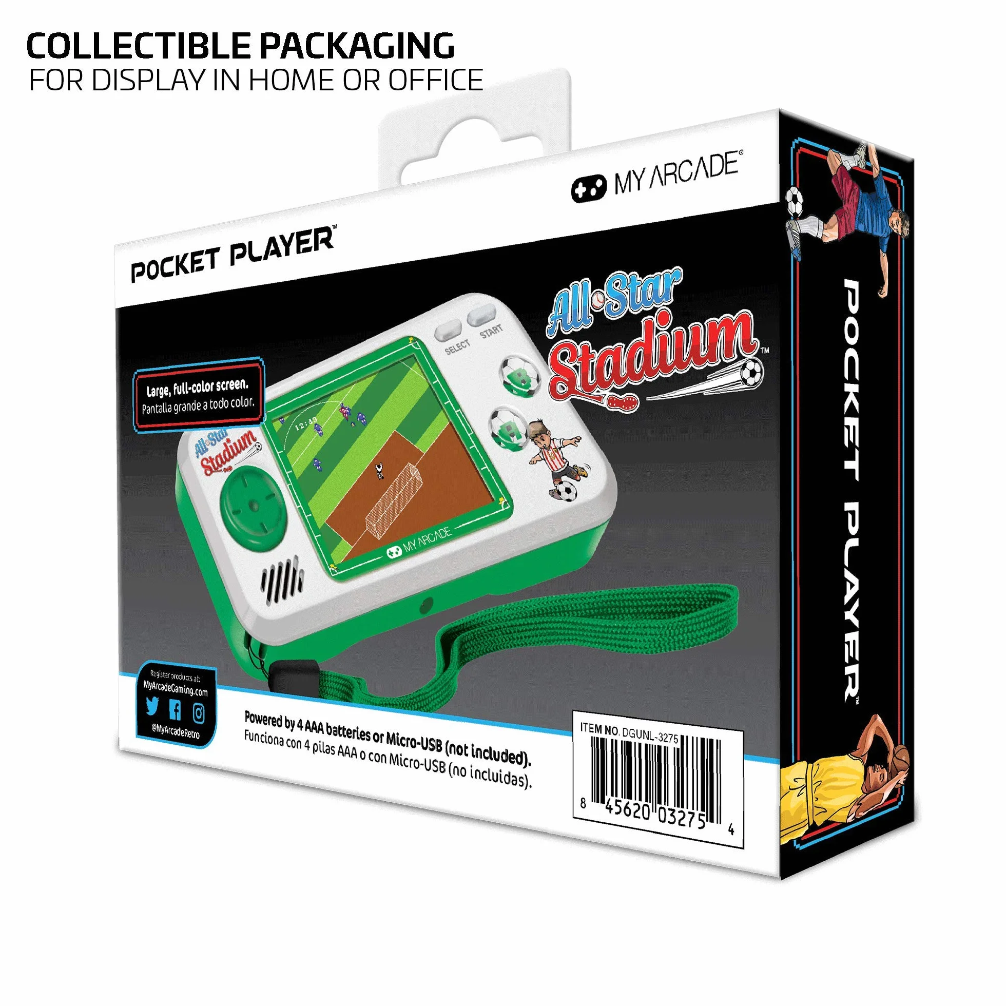 My Arcade DGUNL-3275 All-Star Stadium Pocket Player Portable Handheld Game Sys