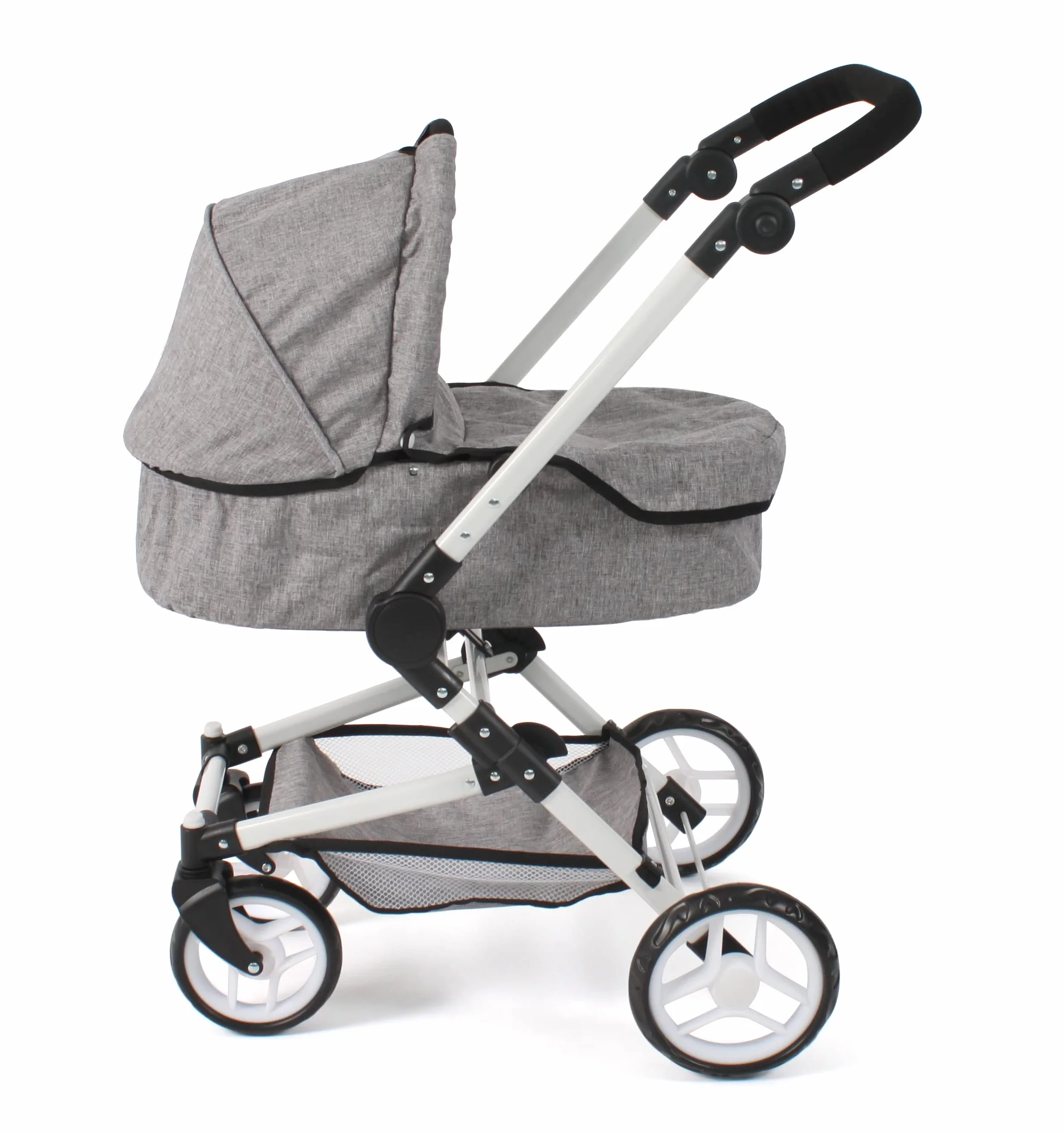 Bayer Chic 2000 645 19 wózek dla lalek kombi Fides 3 w 1, dżinsy szare, 61 x 44,5 x 85 cm