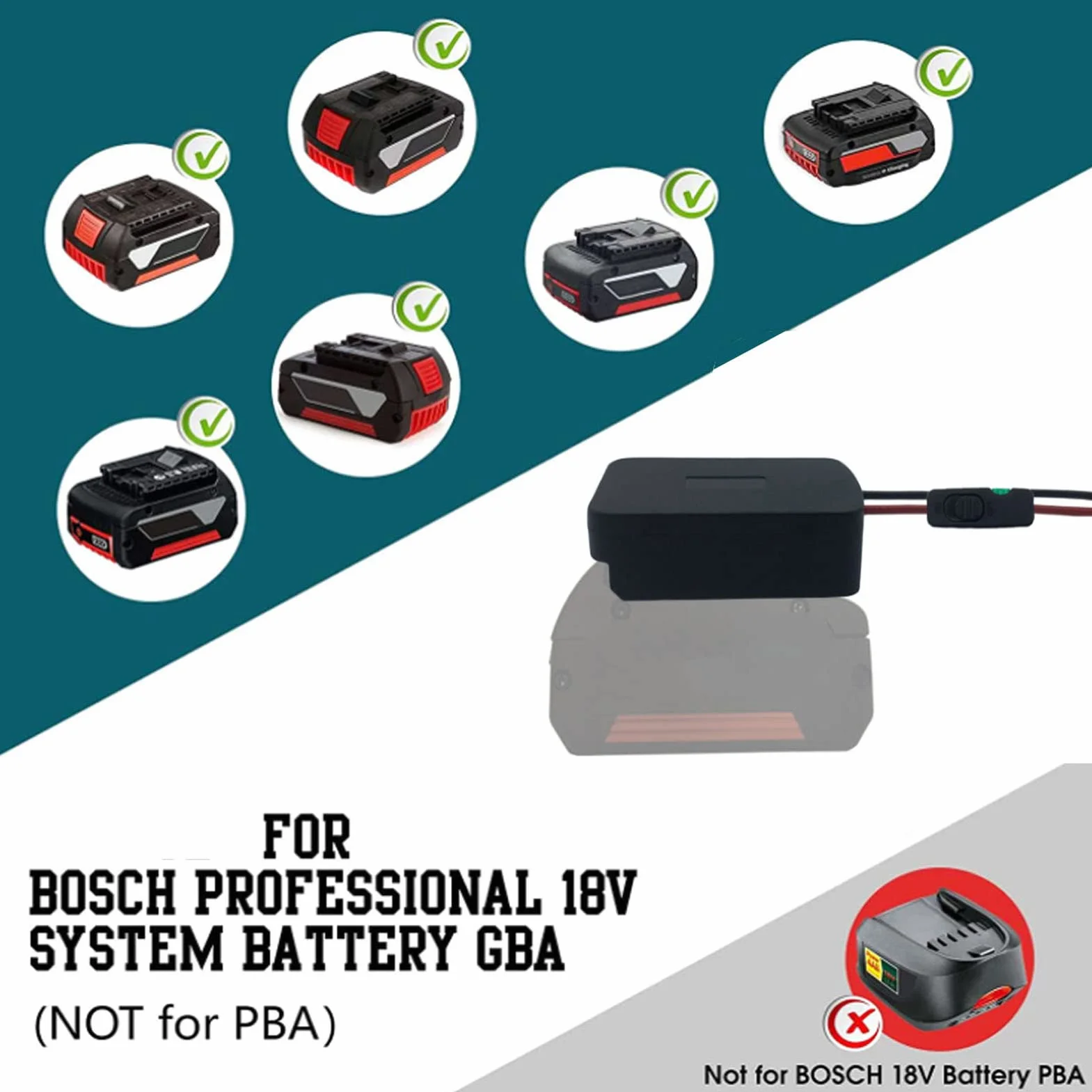 Złącze Zasilania Stacji Dokującej Zestaw do Konwersji 18V Adapter do Baterii Konwerter do Serii Bosch BAT 18V Bateria Litowa BAT622 BAT609 BAT618G BAT609G BAT618