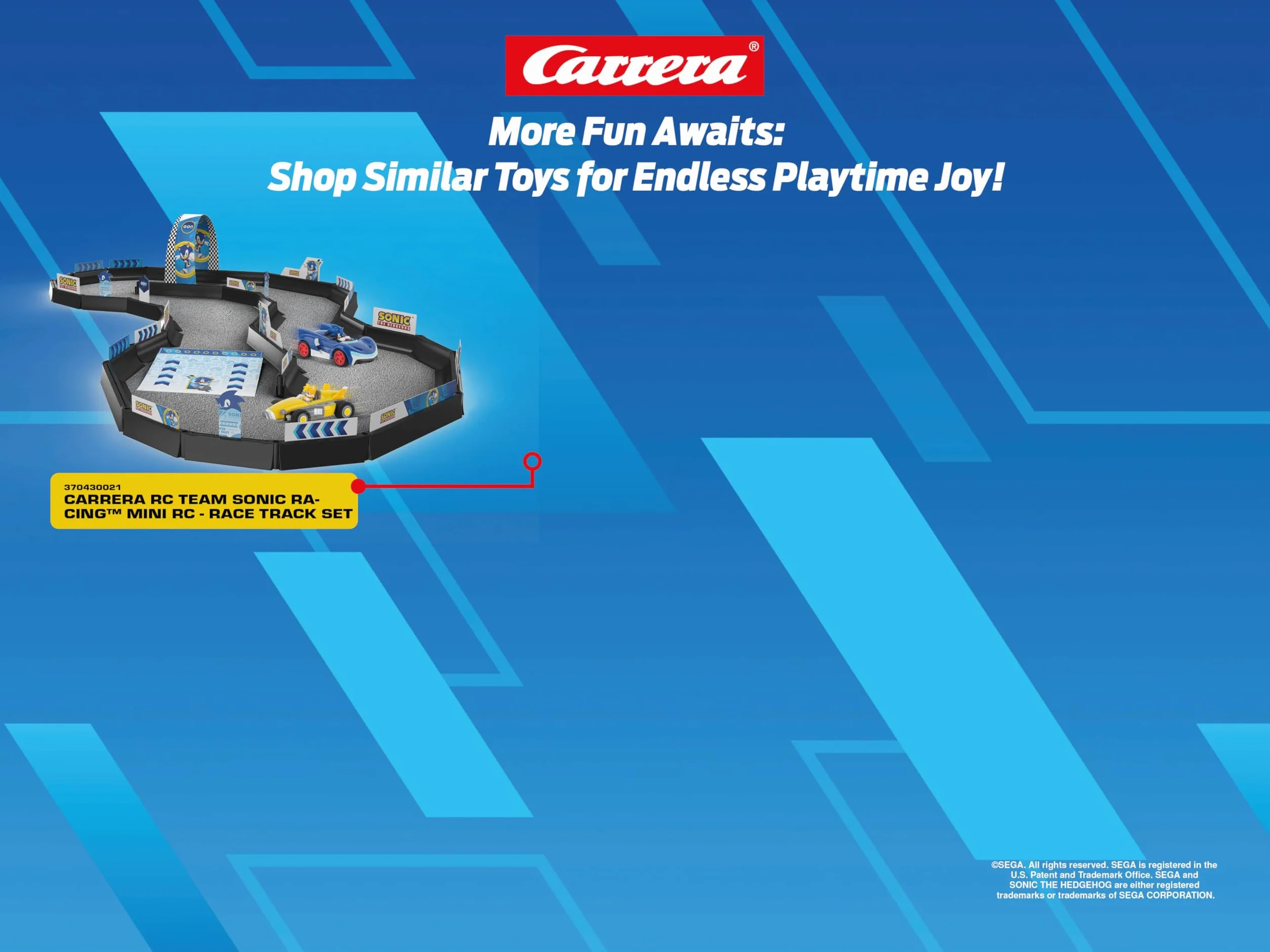 Carrera 370430023 Carrera RC Team Sonic Racing Mini RC 1:43 zdalnie sterowany pojazd oficjalnie licencjonowany autentyczne wzornictwo Sonic Jeż wierne odwzorowanie