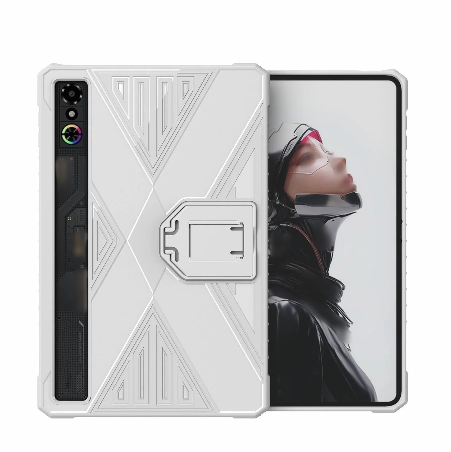 Etui TPU do REDMAGIC Astra, pokrowiec ochronny zapobiegający upadkowi z magnetycznym stojakiem - do tabletu REDMAGIC 3 Pro (białe)