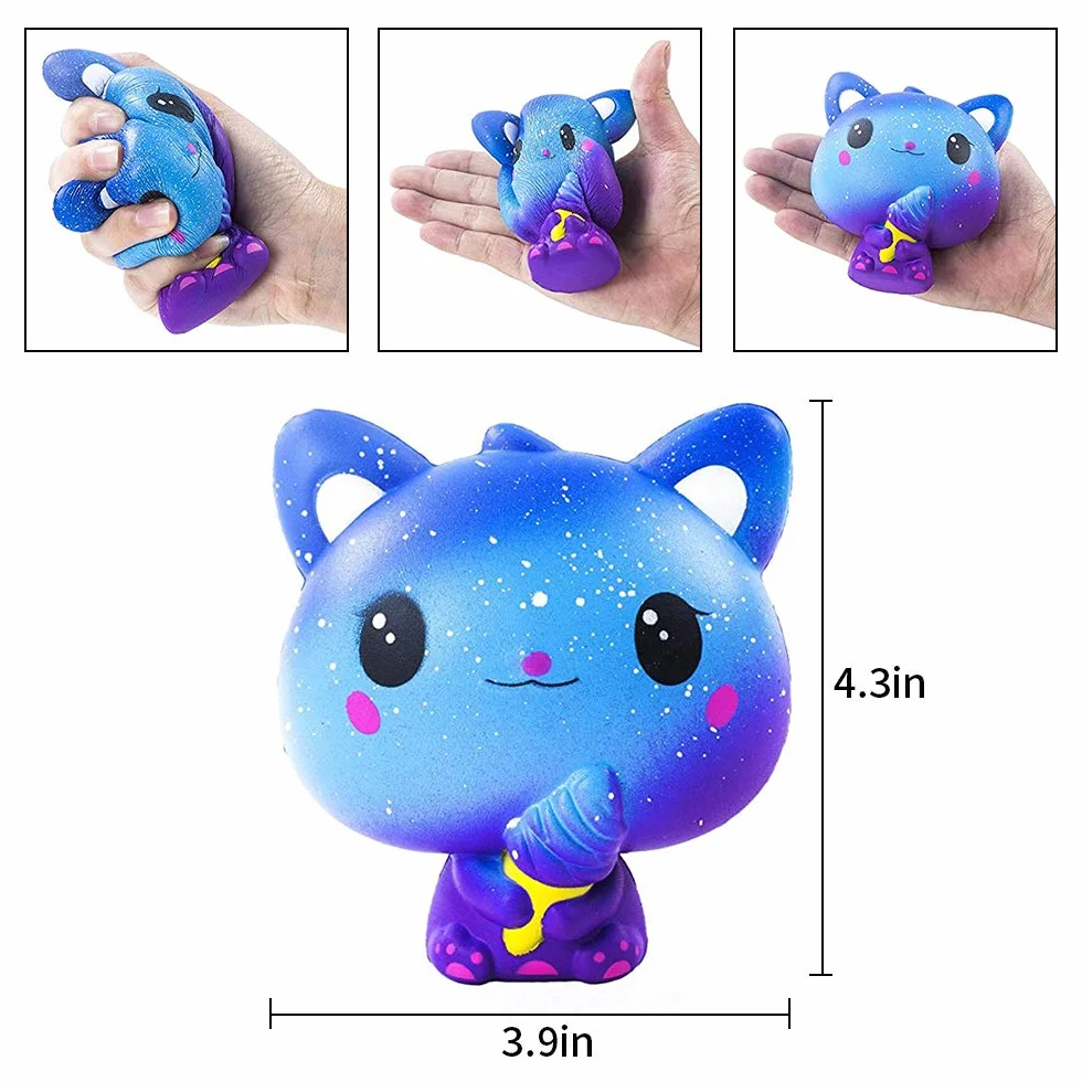 VICTERR zabawka antystresowa Squishy, zestaw 4 sztuk, prezenty na imprezę, autyzm, stany lękowe dla dzieci, dziewcząt, chłopców i dorosłych