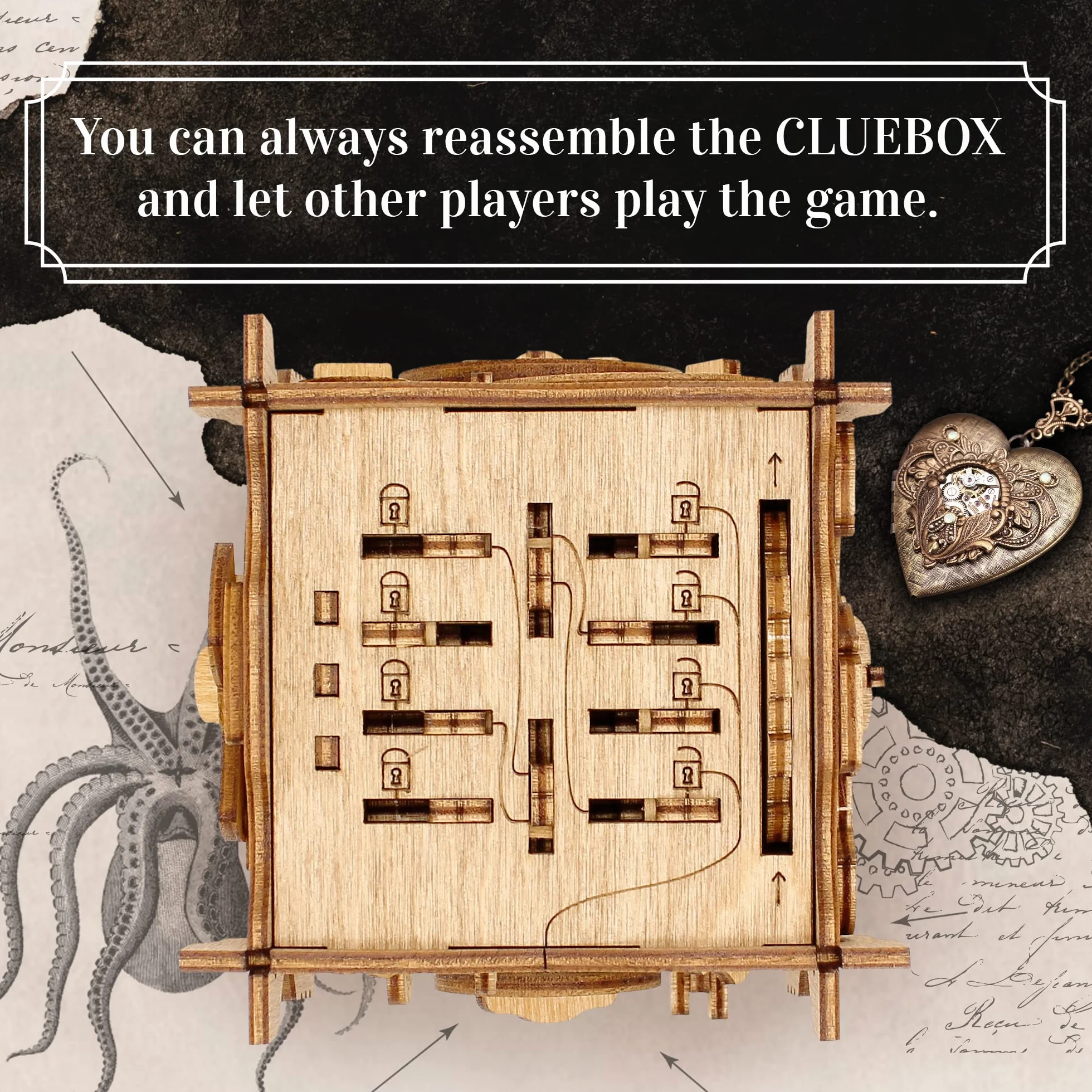 iDventure Cluebox Captain's Nemo Nautilus Escape Room Gra Trudne Pudełko z Puzzlami 3D