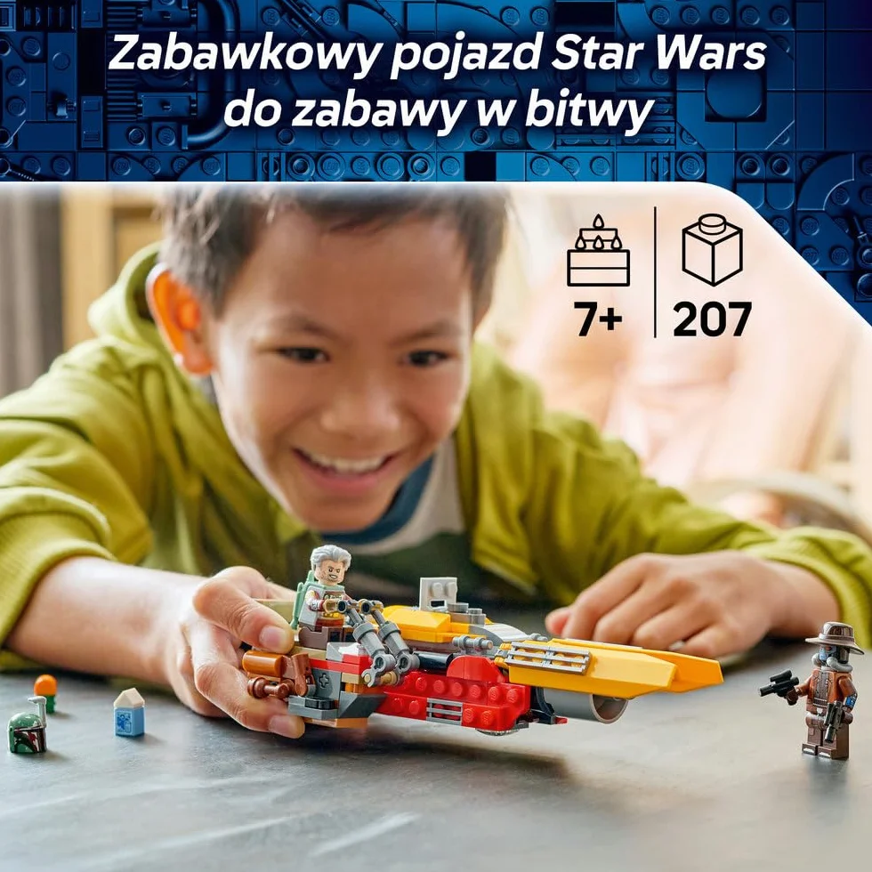 LEGO Star Wars Śmigacz Cobba Vantha, zabawka dla dzieci do zbudowania, pojazd do zbudowania i dwie minifigurki, pomysł na prezent dla chłopca od 6 lat, dla dziewczynki i fanów Gwiezdnych Wojen 75437