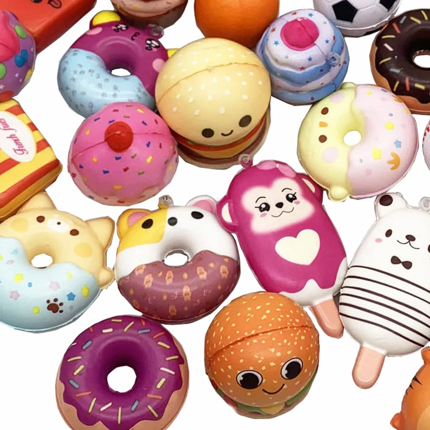 30 sztuk zestawów Squishies powoli rosnących Kawaii słodkie, przypadkowe ciasto chleb, panda bułeczki z kreskówki seria redukcja stresu zabawka kot losowo squishy potrząśnij małymi naciskami