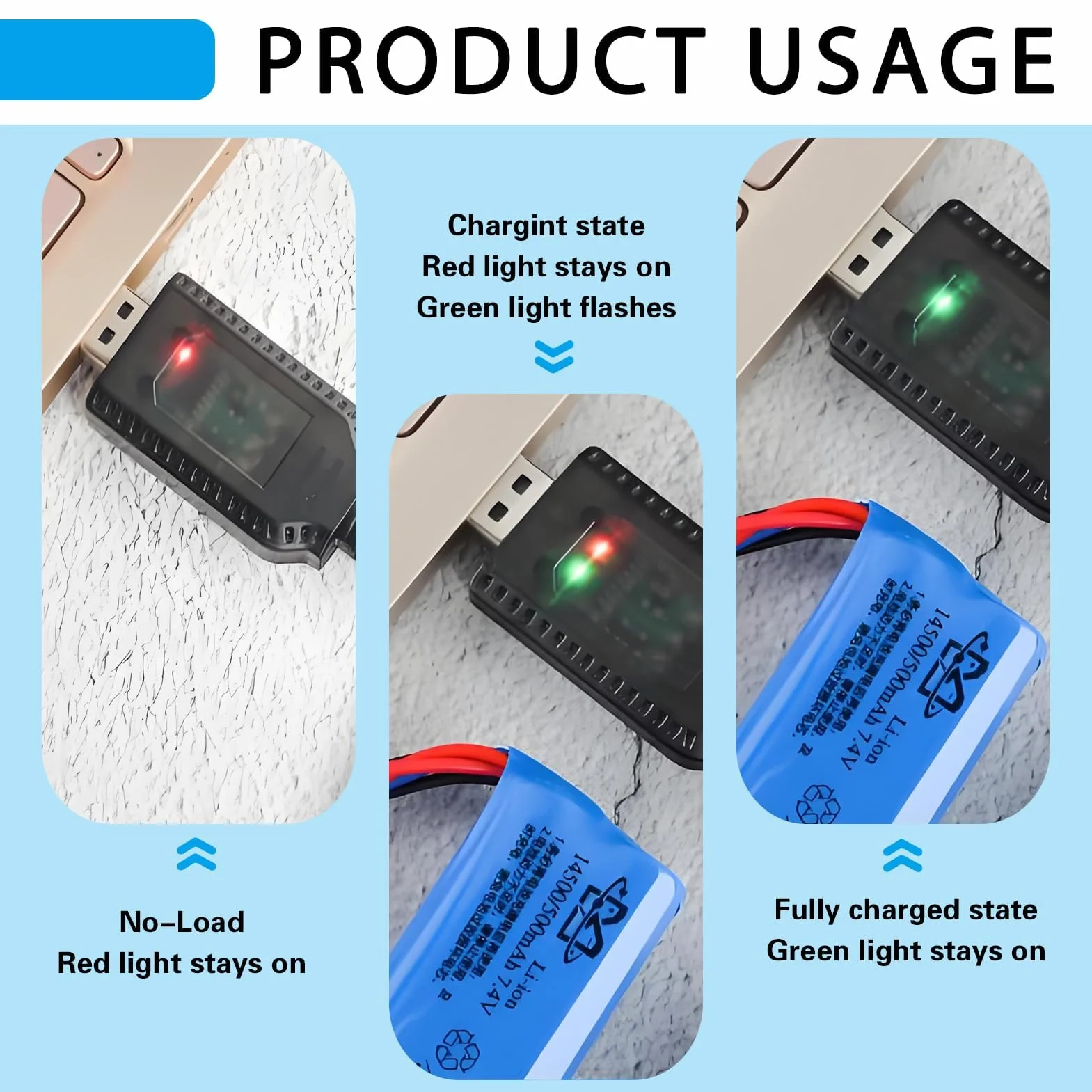 Złącze SM-3P USB kabel ładowarki do akumulatorów LiPo 7,4 V 2S RC