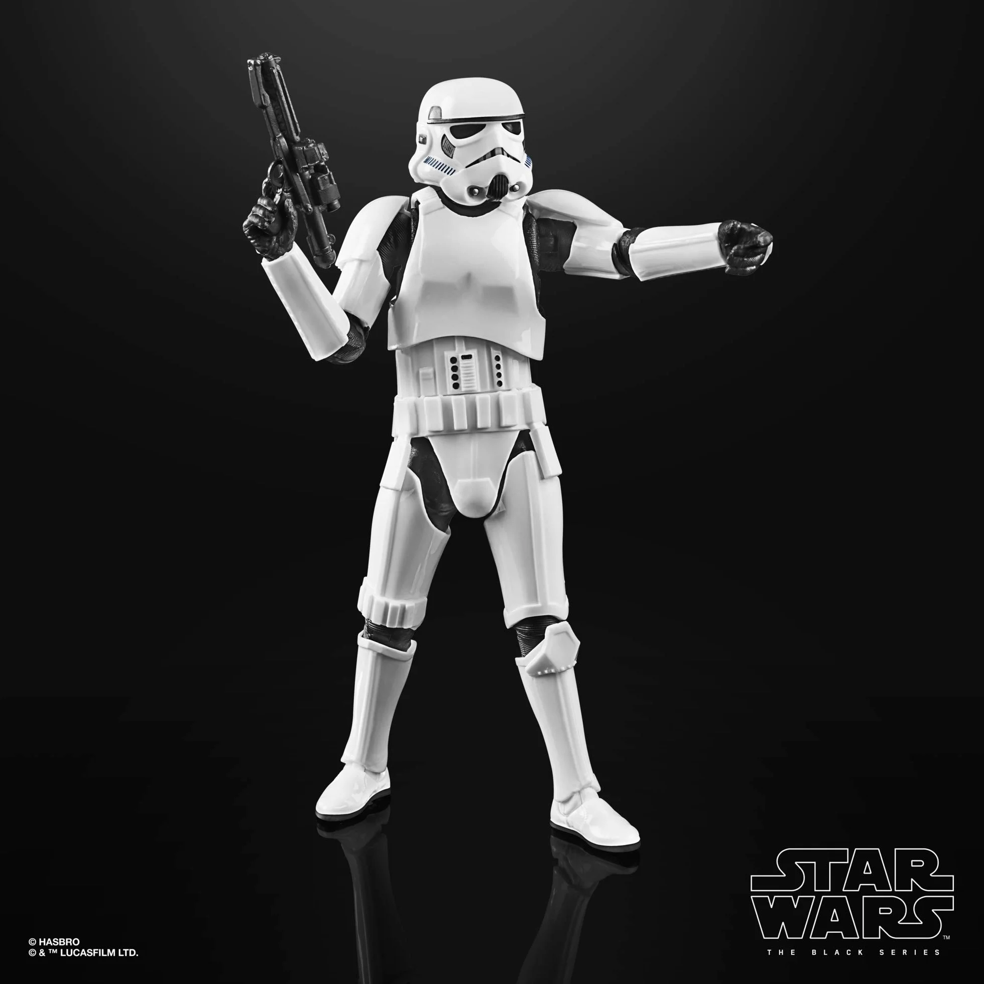 Star Wars Czarna seria imperialny szturmowiec zabawka 15 cm skala Mandalorian kolekcjonerska figurka akcji, dzieci w wieku 4 lat