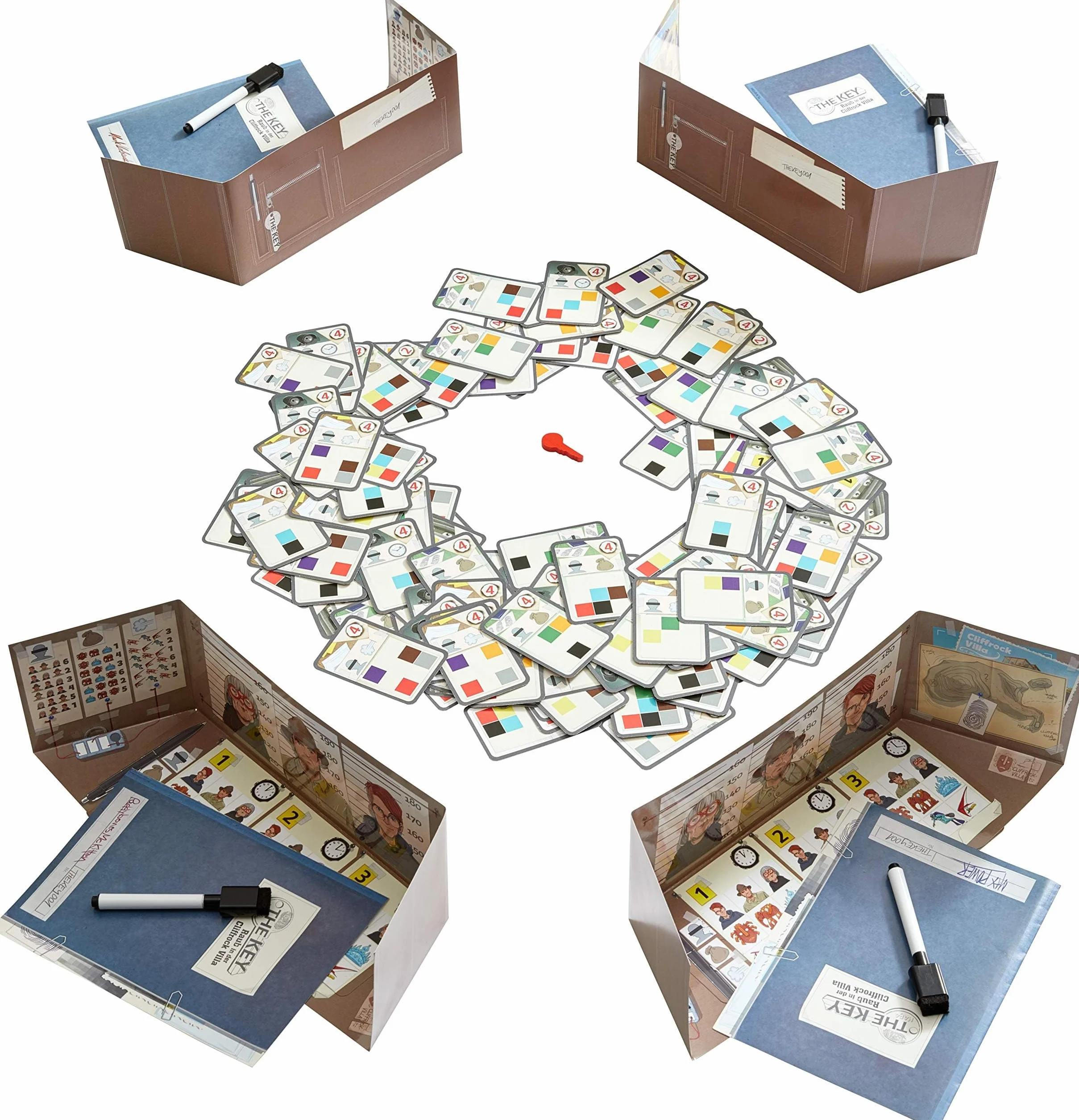 HABA 305543 The Key- Theft in Cliffrock Villa- An investigation game for 1 to 4 clever detectives ages 8 and up- English Instructions (Made in Germany)