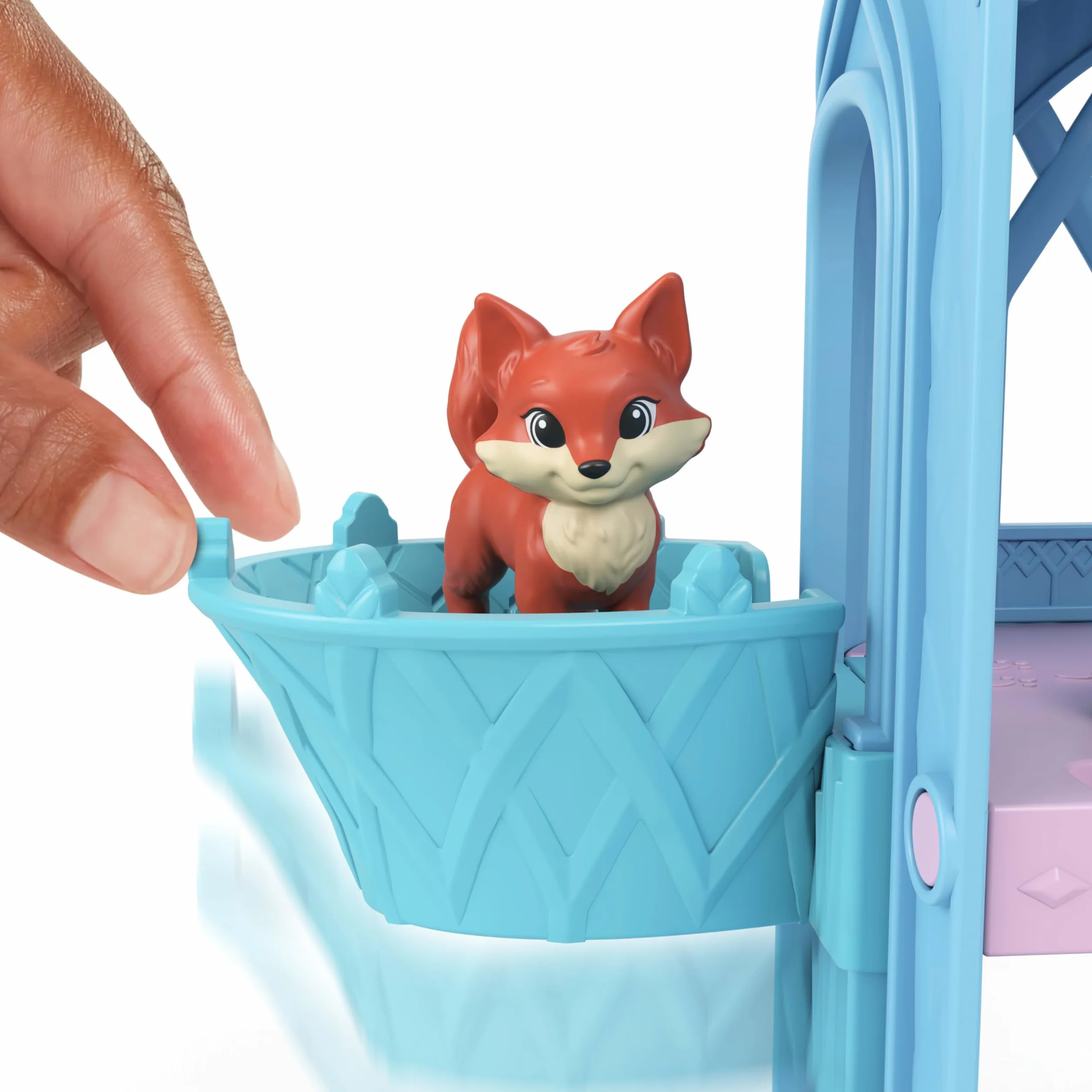 Mattel Disney Frozen Kraina Lodu Zimowy domek zwierzątek Zestaw domek dla lalek: 10 obszarów zabawy, 3 figurki zwierzątek, mała lalka Elsa, 8 akcesoriów, zabawka Storytime Stackers, JFG28