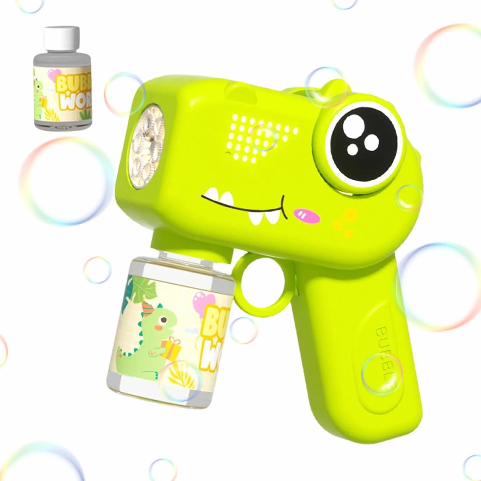 T Rex Soap Dispenser - Portable Maker for Floating | Lighted Jurassic Animal with Leak Proof Motor & Rhythmic Audio for Teenagers, Siblings, Gardens and Vacation Recreation Activities