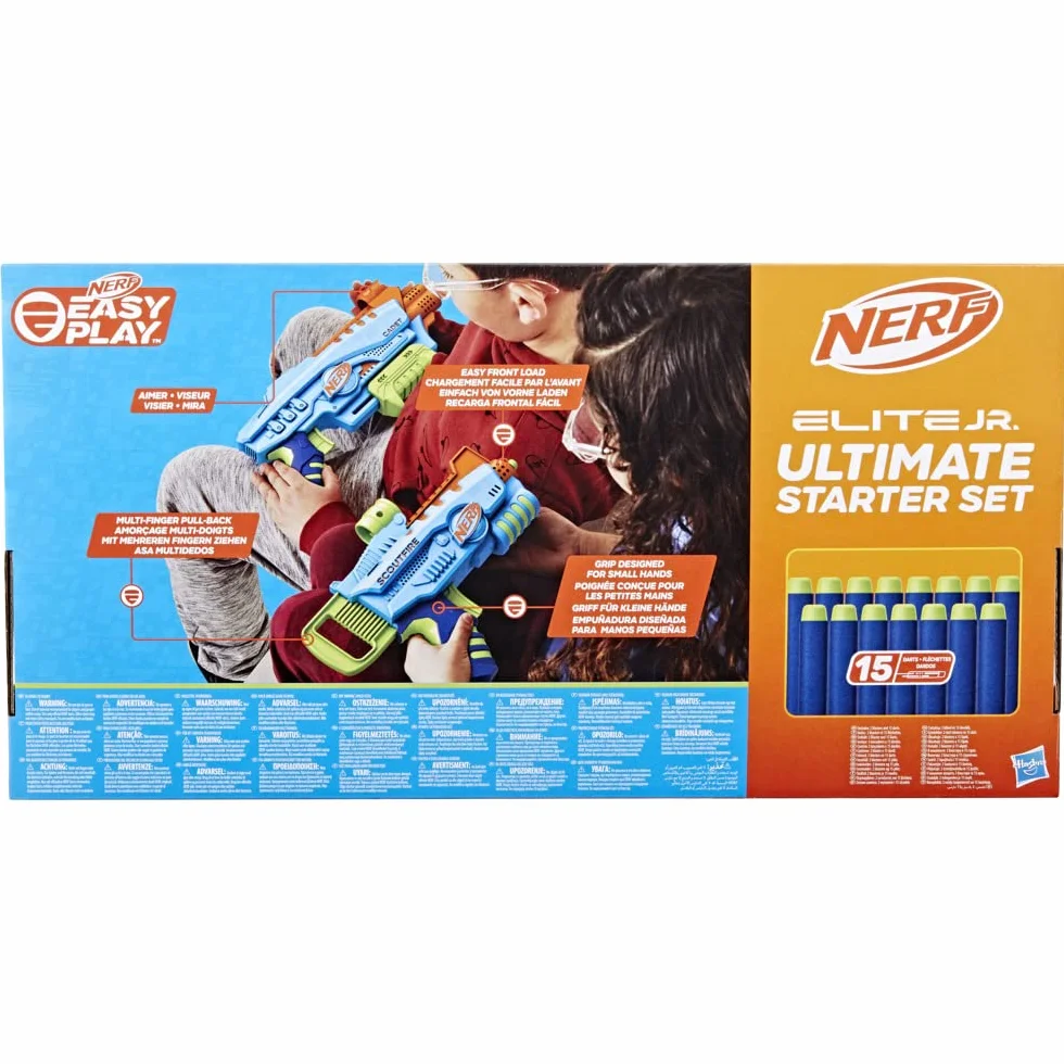 Nerf Elite Junior Ultimate Zestaw Pistoletów, Wielokolorowy, 2 Sztuki