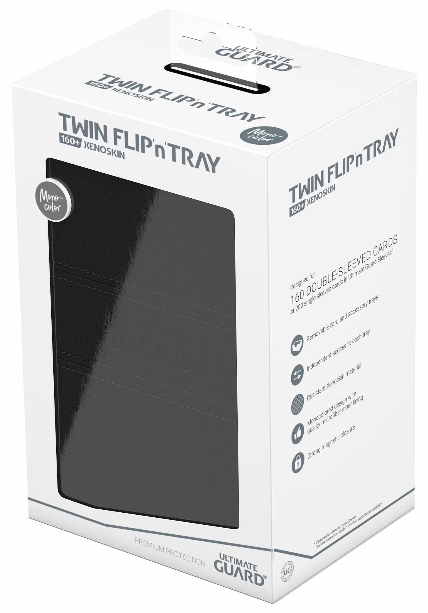 Ultimate Guard UGD011234 Twin Flip`n`Tray 160+ XenoSkin Monocolor czarne pudełko na karty