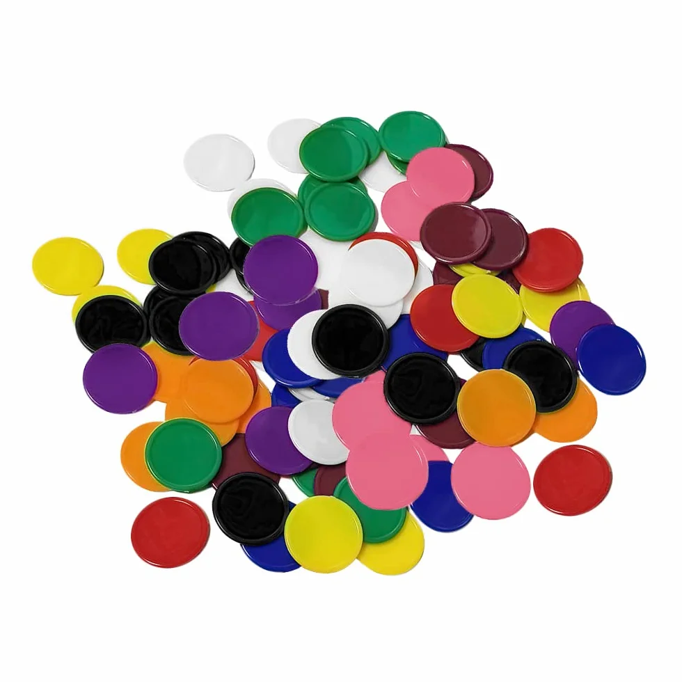 Żetony do bingo i pokera 200 szt. 10 kolorów plastikowe do nauki liczenia
