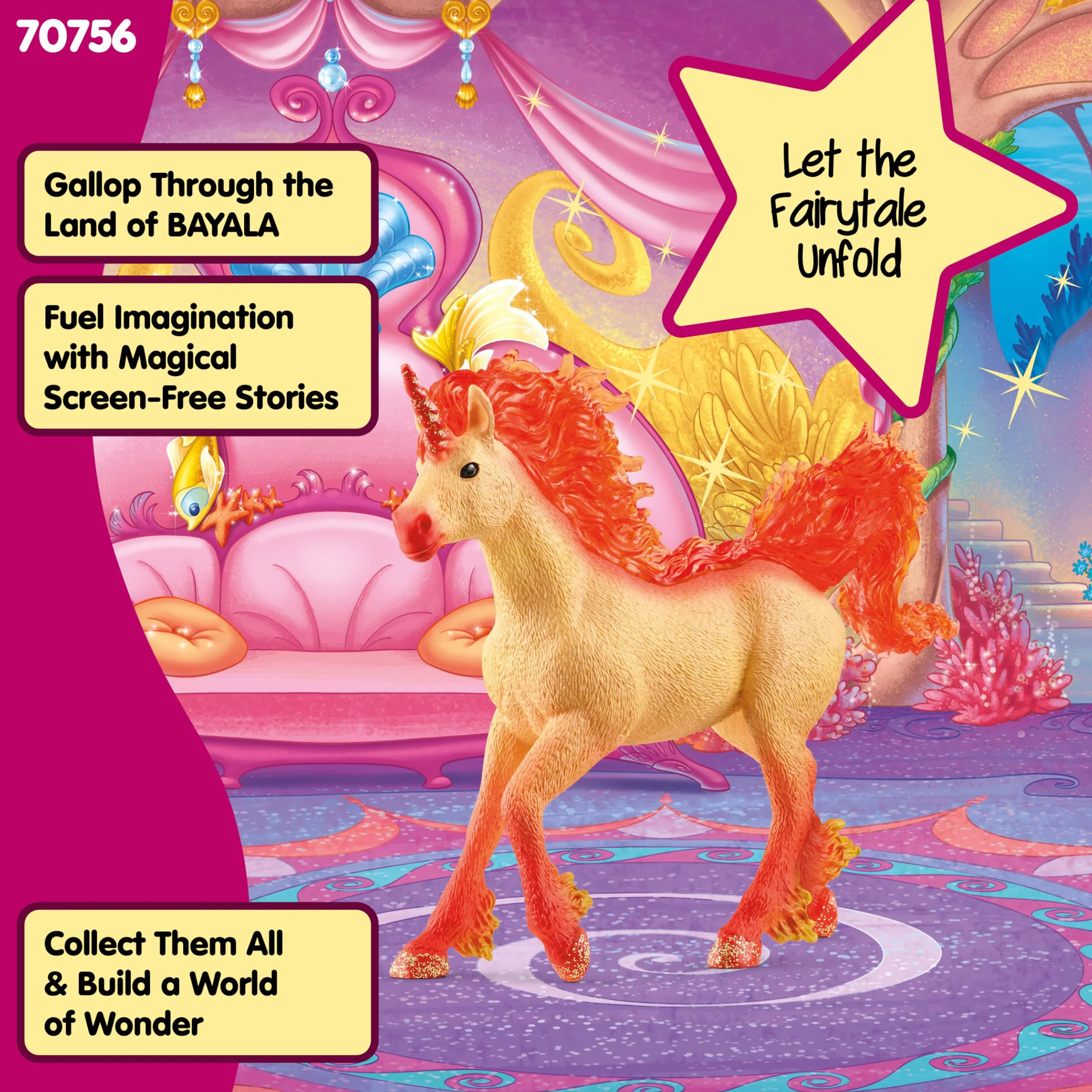schleich BAYALA | Elementa Ognisty ogier jednorożca 70756 | Fantastyczna figurka kolekcjonerska | Prezent dla dziewczynek i chłopców | Od 5 lat | 15 × 4 × 11 cm