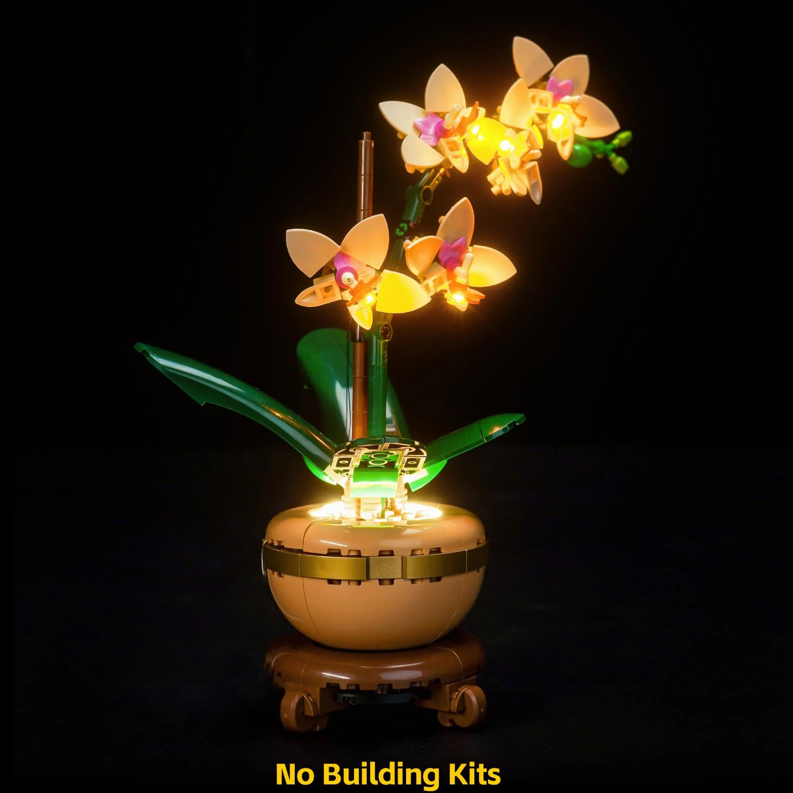 Zestaw świateł LED kompatybilny z Lego 10343 Mini Orchid Botanical Collection Set (nie jest to model), zestaw oświetleniowy kompatybilny z mini orchideą 10343, kreatywna zabawka
