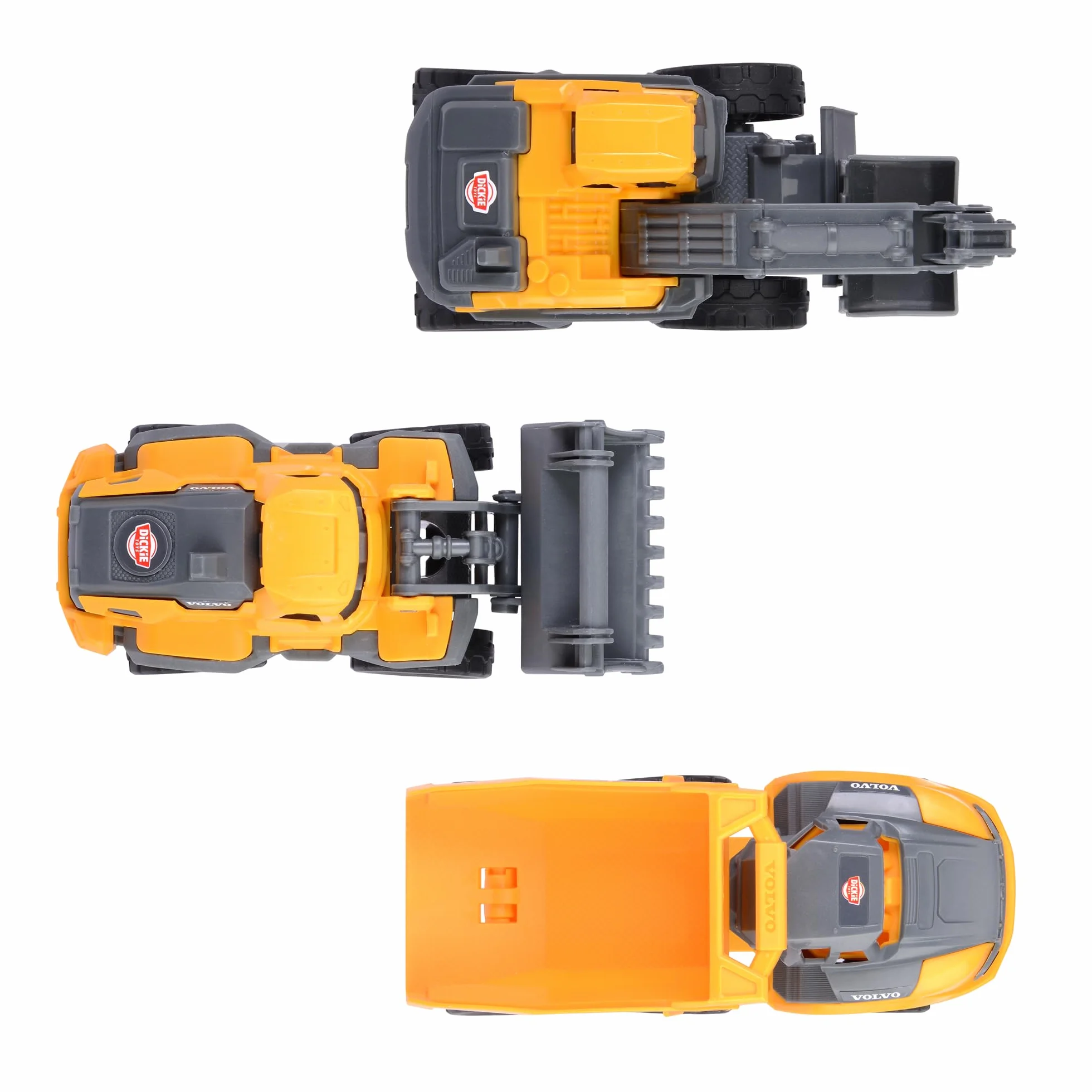 Dickie Toys 203722015 CONSTR 3-pak pojazdów budowlanych Volvo; 16 cm