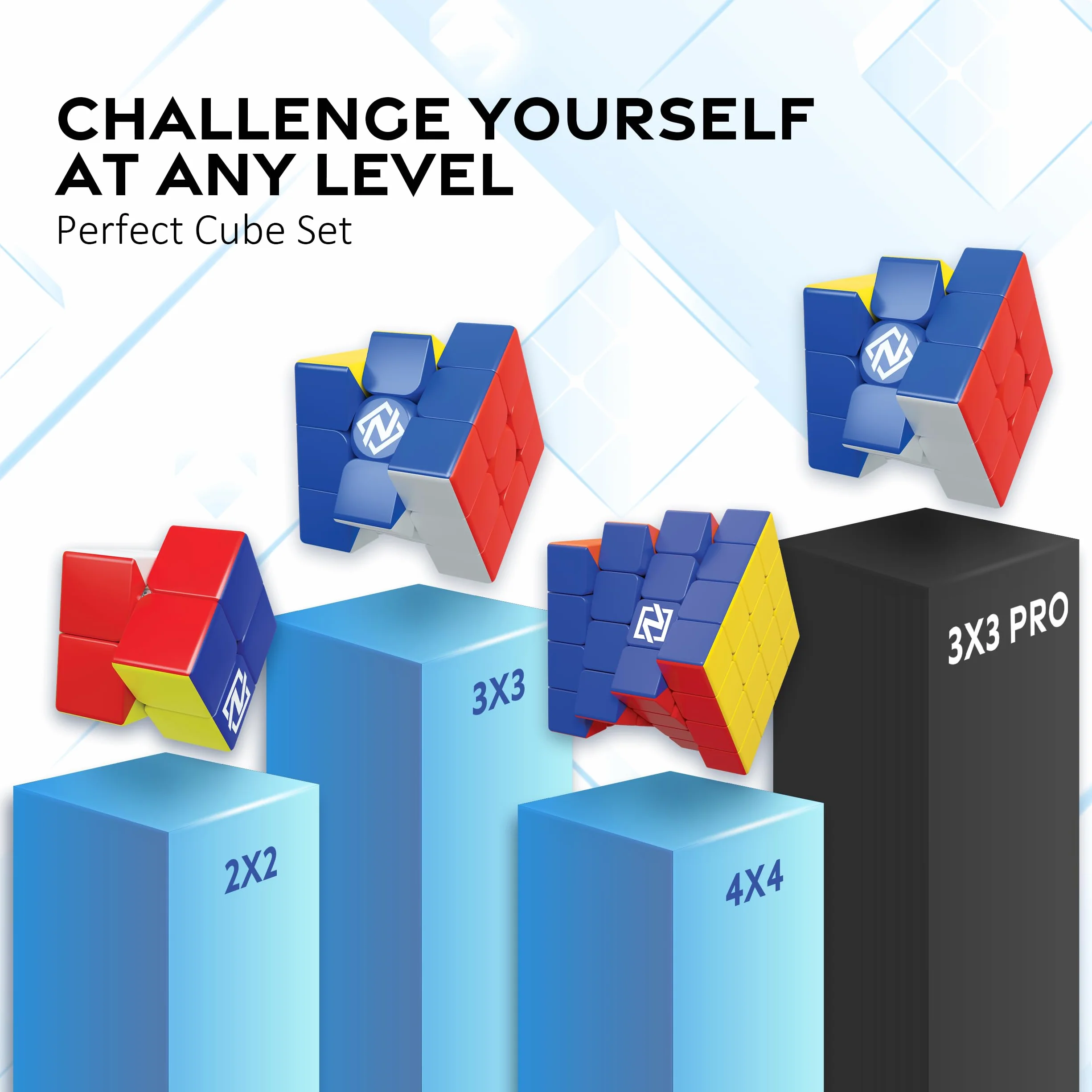 Nexcube 2 x 2, Speed Cube, Magic Cube, zestaw 2 x 2 różdżki, zestaw 2 x 2 cm, prezent dla dzieci