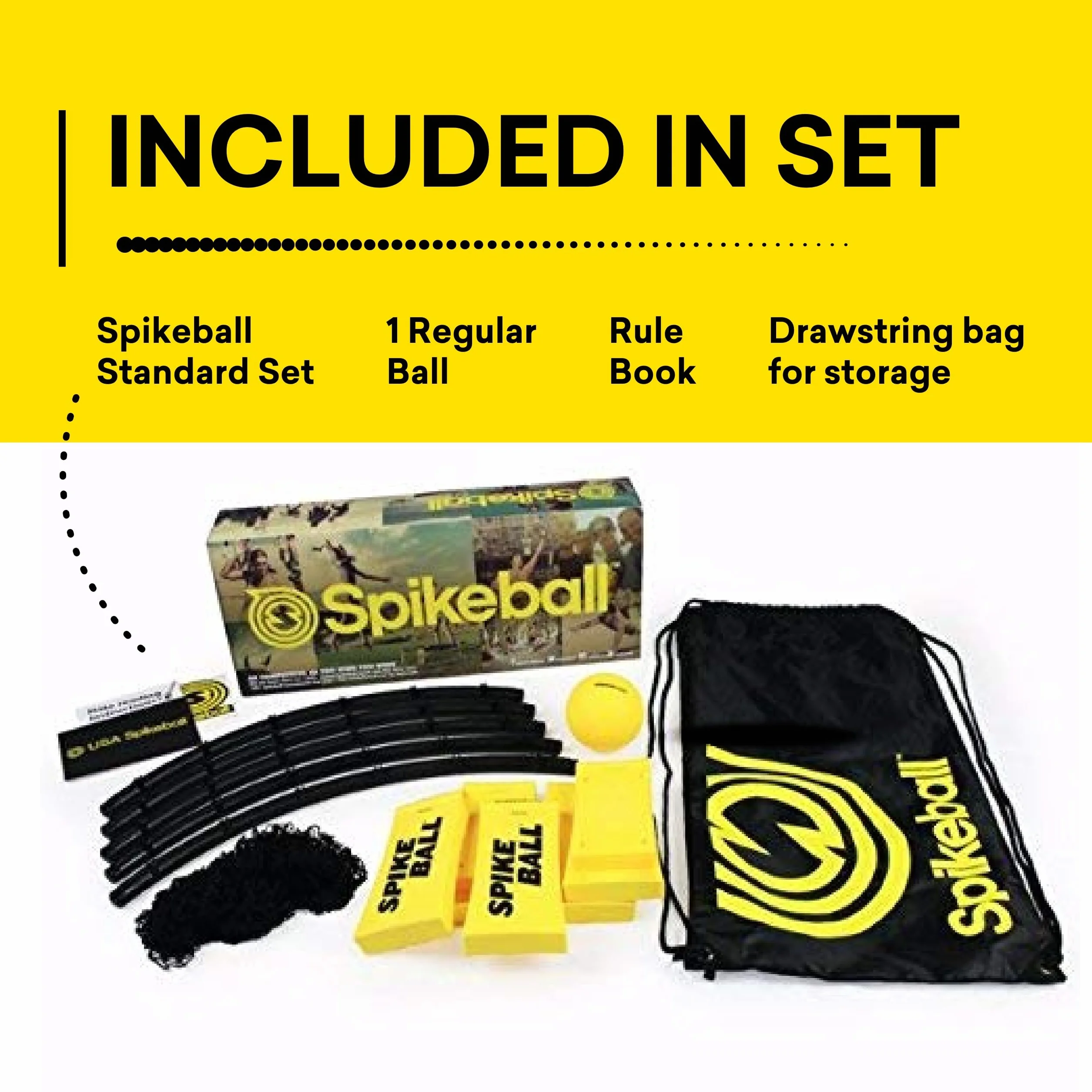 Spikeball Gra Spikeball - jak widać na Shark Tank TV - 1 zestaw piłek, torba ze sznurkiem i księga zasad