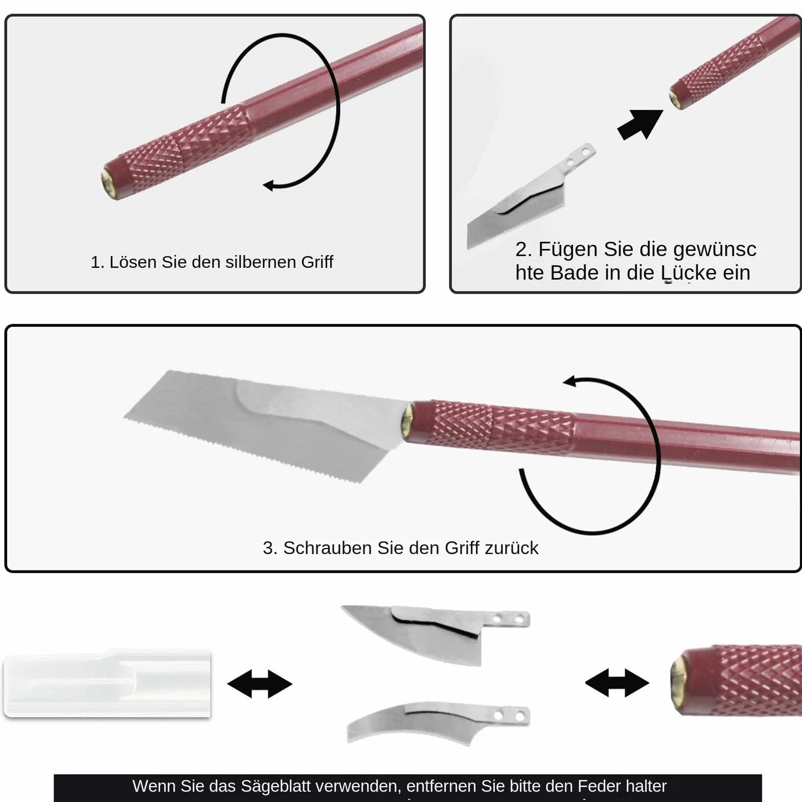 Zestaw pilarek ręcznych do modelarstwa, do modelowania, narzędzia rzemieślnicze, zestaw pił ręcznych - Hobby Craft Saw zestaw narzędzi do metalu z 4 nożami do majsterkowania do ręcznego cięcia
