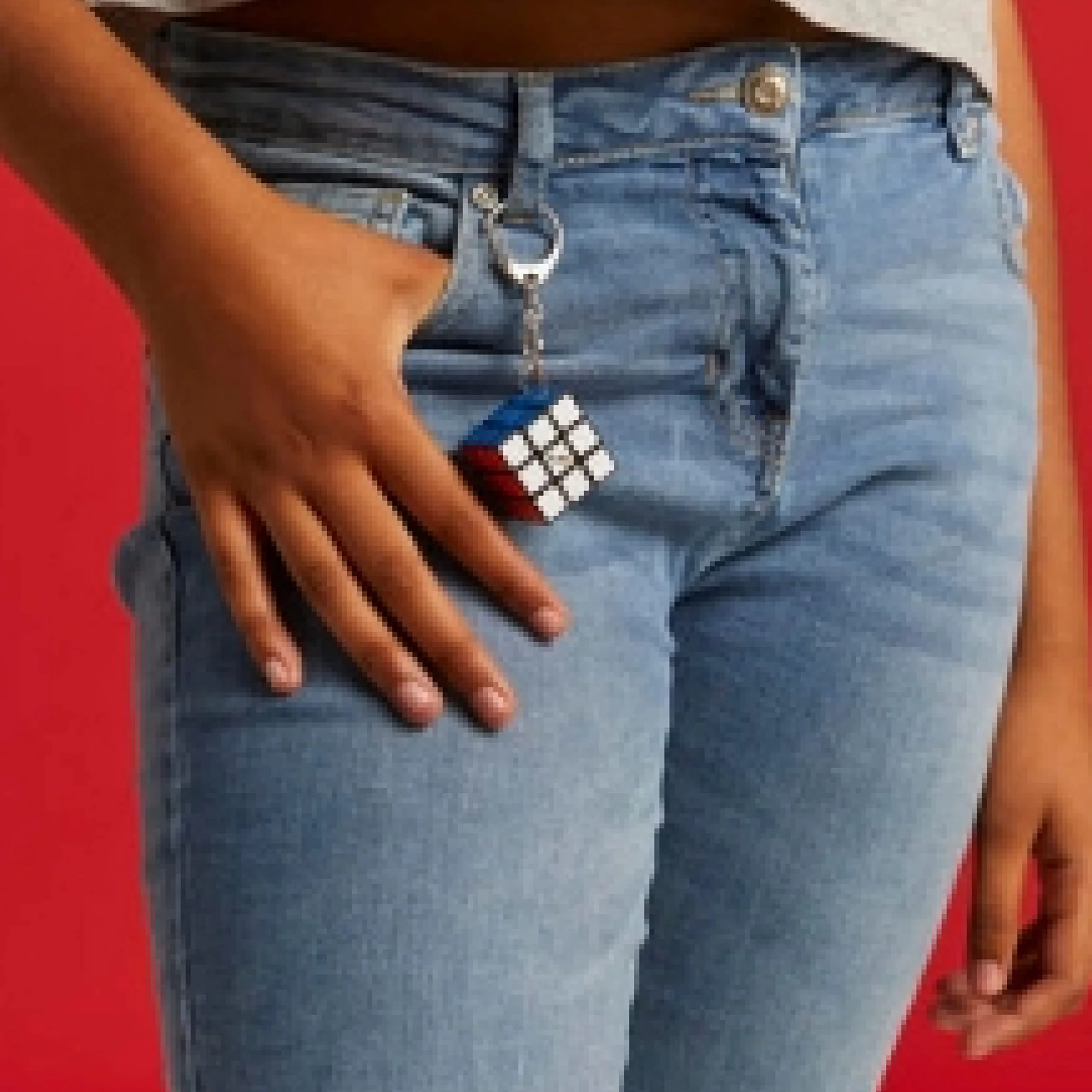 Kosta Rubika wersja brelokowa, Klasyczny brelok do kluczy 3x3 Mini Cube, Puzzle podróżne