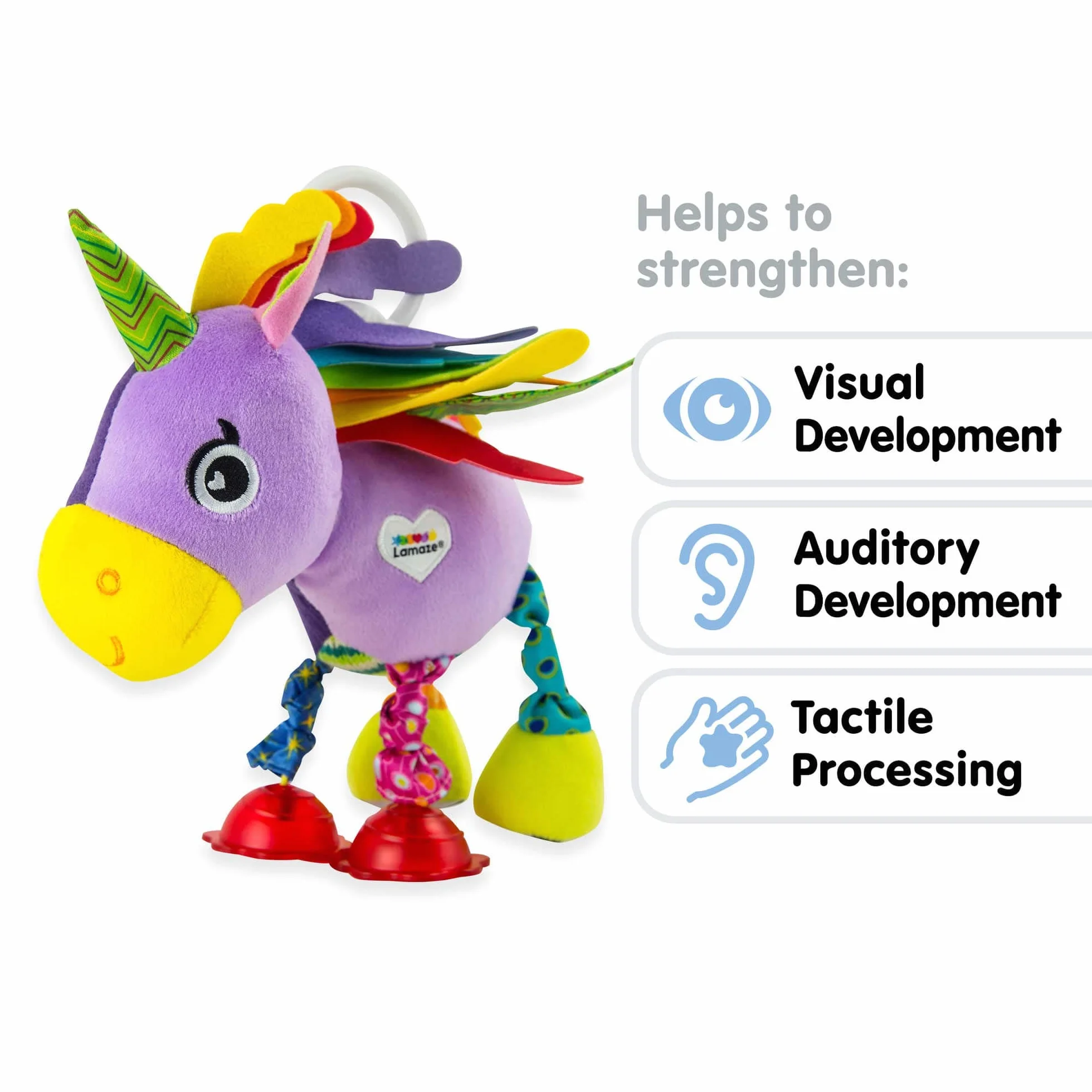 LAMAZE Тilly Twinklewings - Clip on Pram & Pushchair Newborn Baby Toy, Unicorn Toy, Sensory Toy for Babies Boys & Girls From 0-6 Months