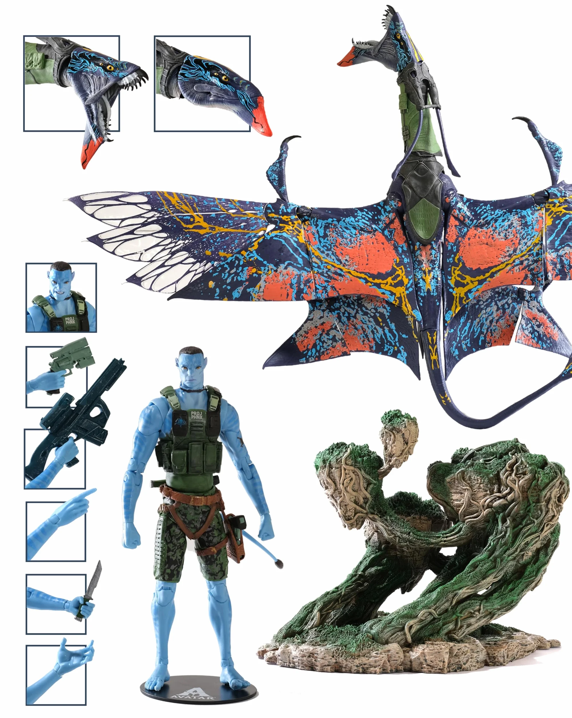 Disney Avatar DLX MEGA Banshee & Rider - A2 QUARITCH & Banshee (złota etykieta)
