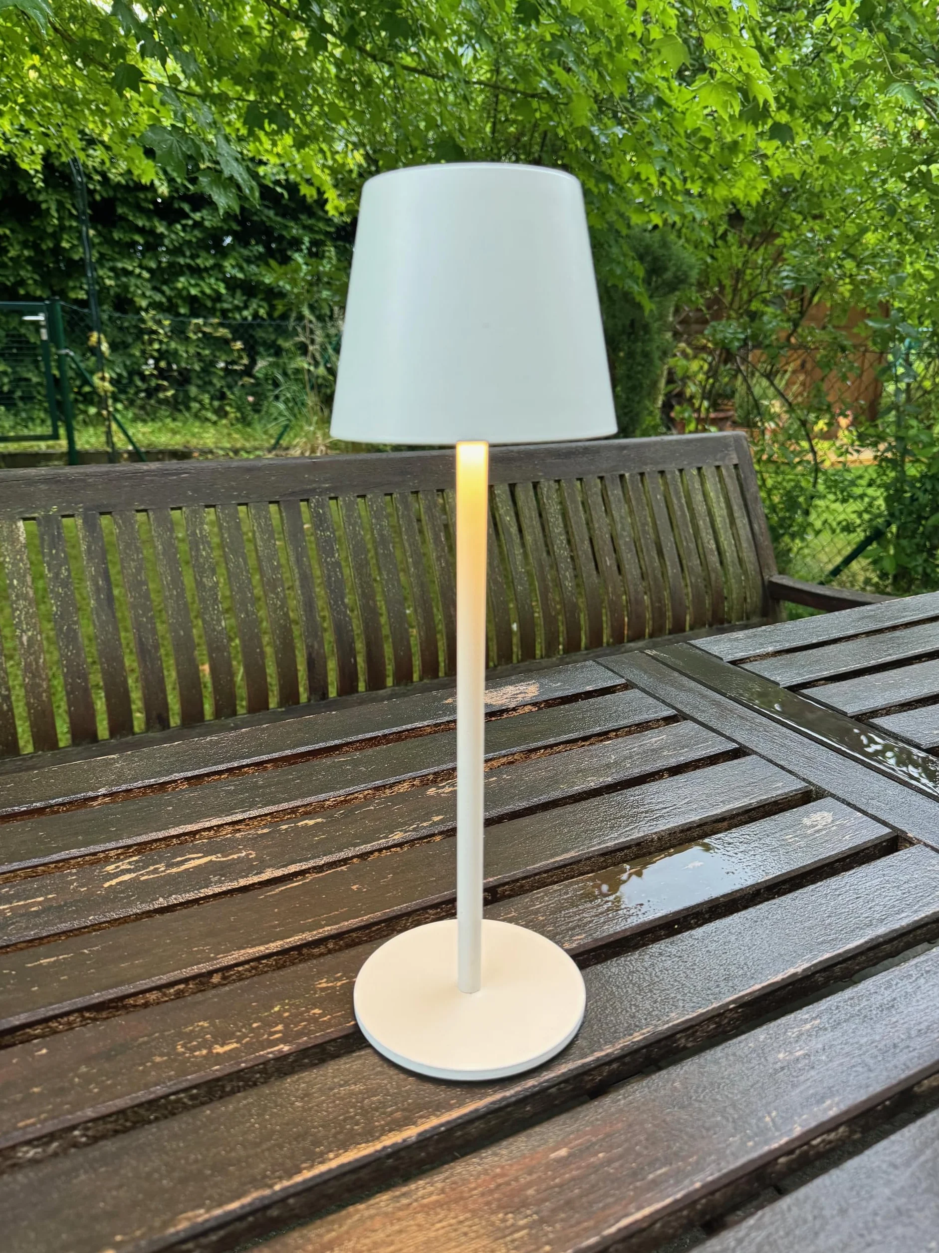 greenandco Akumulatorowa lampa stołowa, bezprzewodowa, do ponownego ładowania, ściemniana, z funkcją Touch Control, 3000-5000 K, CRI 90, 3600 mAh, nadaje się do użytku na zewnątrz, kolor: biały