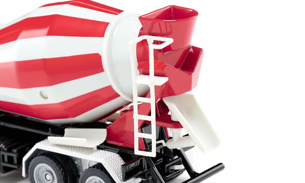 siku 3539, Mercedes-Benz Betoniarka-samochód z zabudową Liebherr, 1:50, Metal/tworzywo sztuczne, Żółty/Czerwony, Zabawka na budowę, Obracany bęben