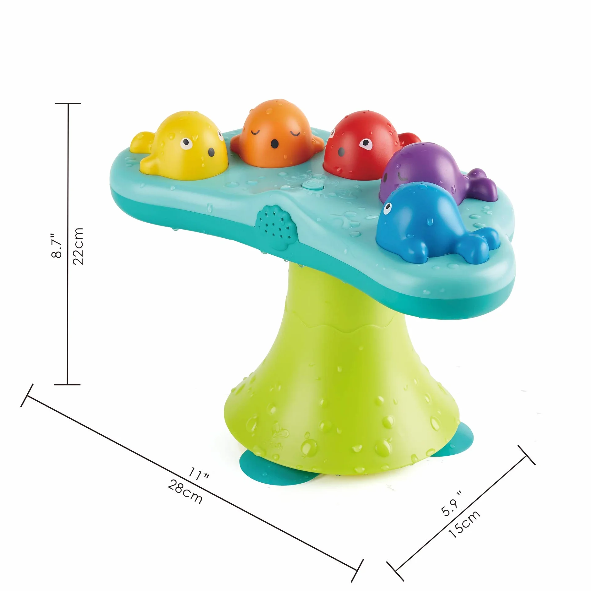 Hape Musical Whale Fountain Bath Toy, Multicolor