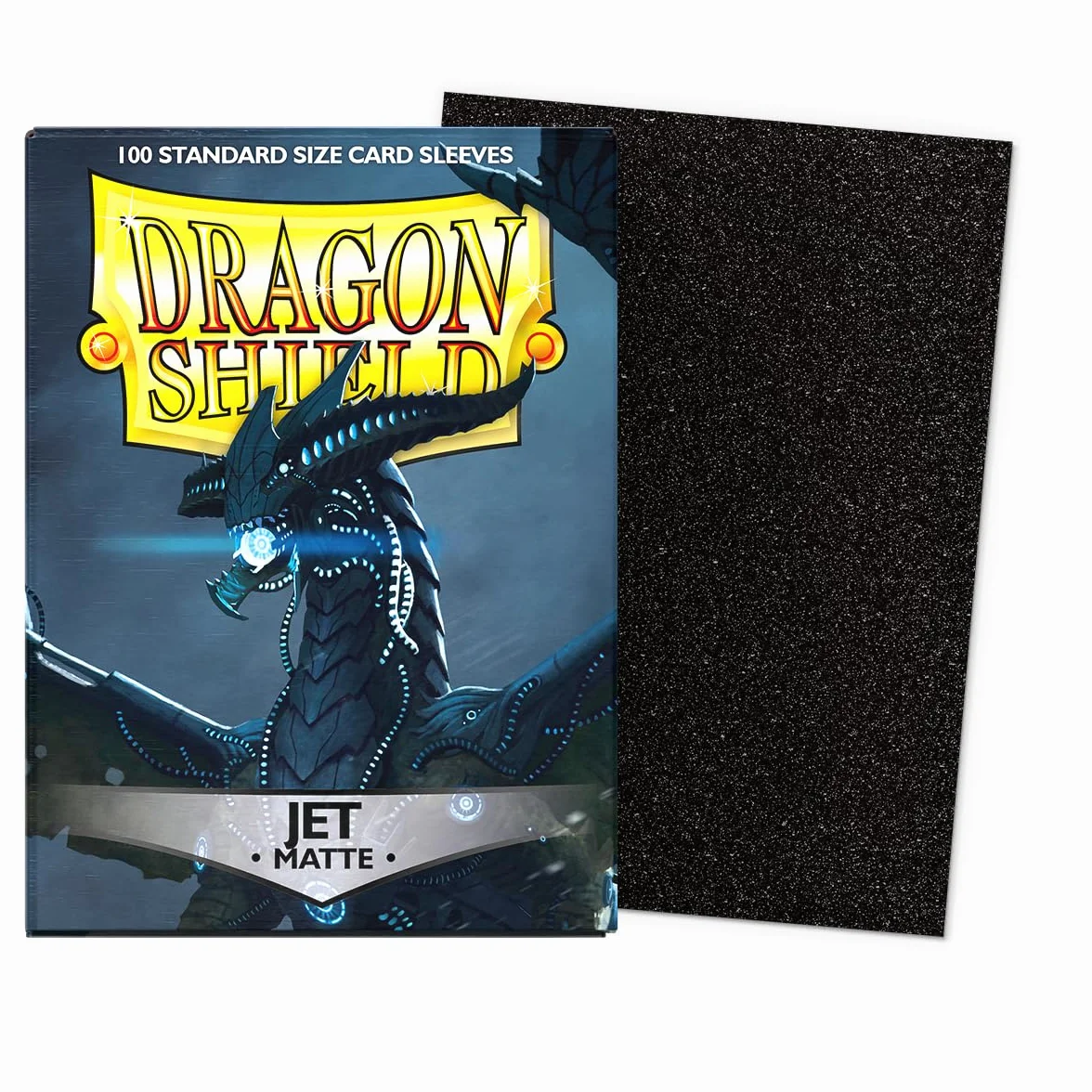Arcane Tinmen ART11024 Sleeves: Dragon Shield Matte Jet (100) Standard Size 100pk-Jet, Black