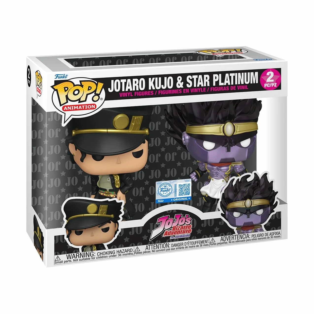 Funko Pop! JoJo's Bizarre Adventure Jotaro i Star Platinum 2-pak Ekskluzywny Amazon figurka winylowa