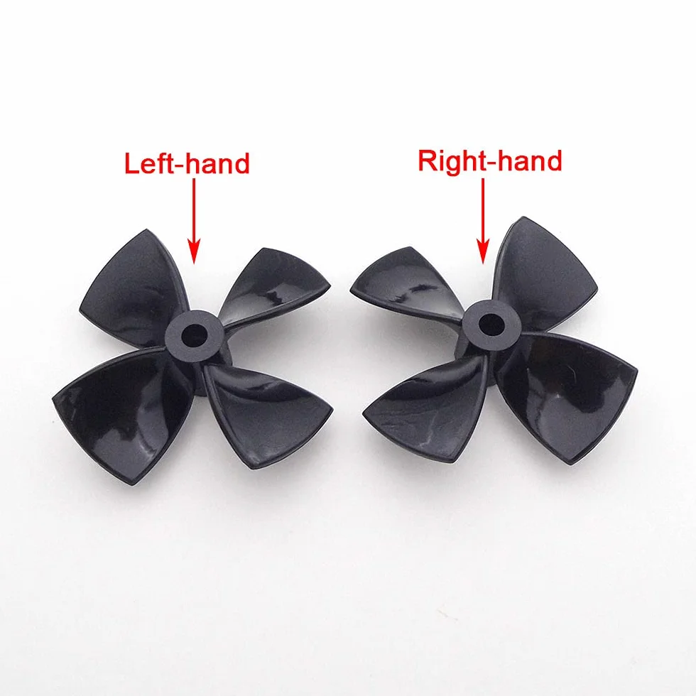 RC Boat Propeller 4 Blades 60mm 70mm 80mm PC Prop 5mm Shaft For RC Boat Tug Bait Fishing Boat